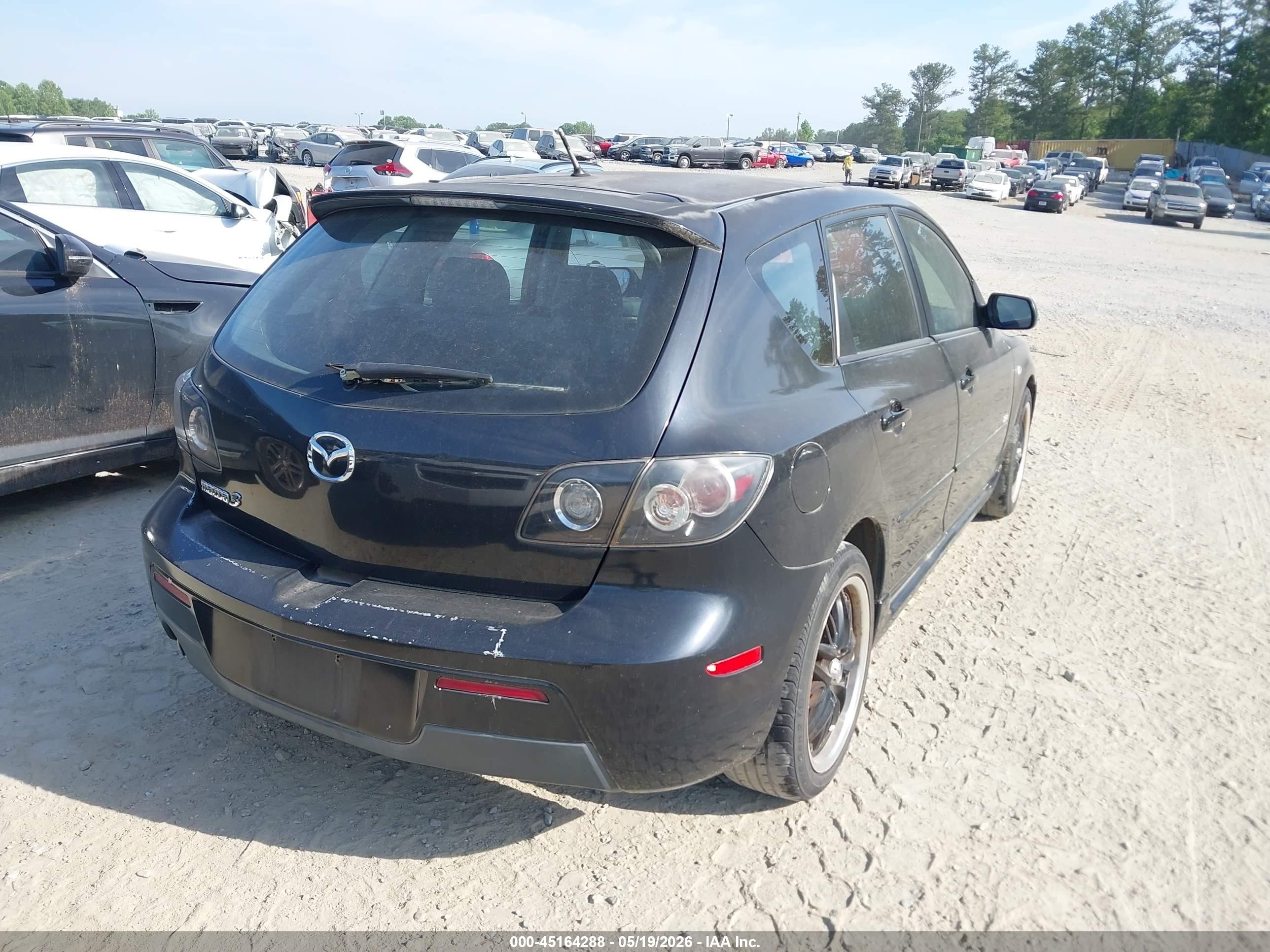 2007 Mazda Mazda3 S Sport Black vin: JM1BK143371703965
