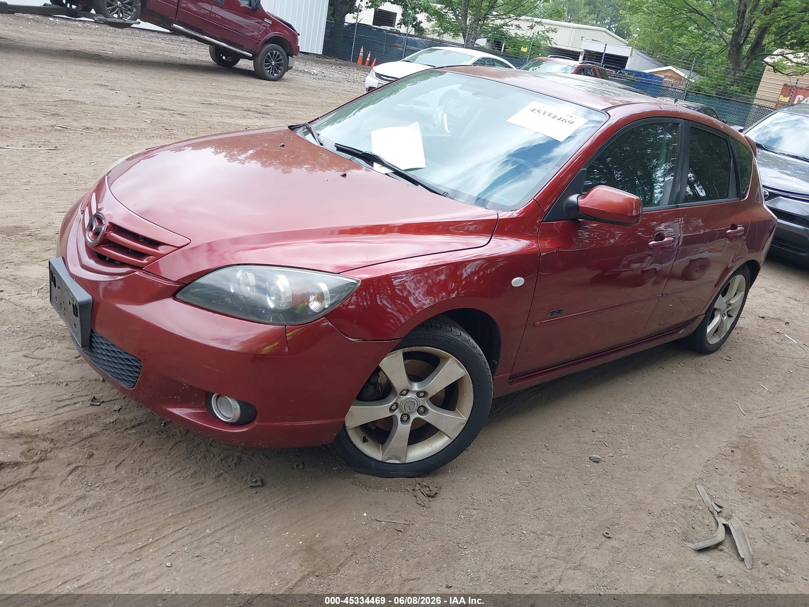 2006 Mazda Mazda3 S Красный vin: JM1BK143561401978