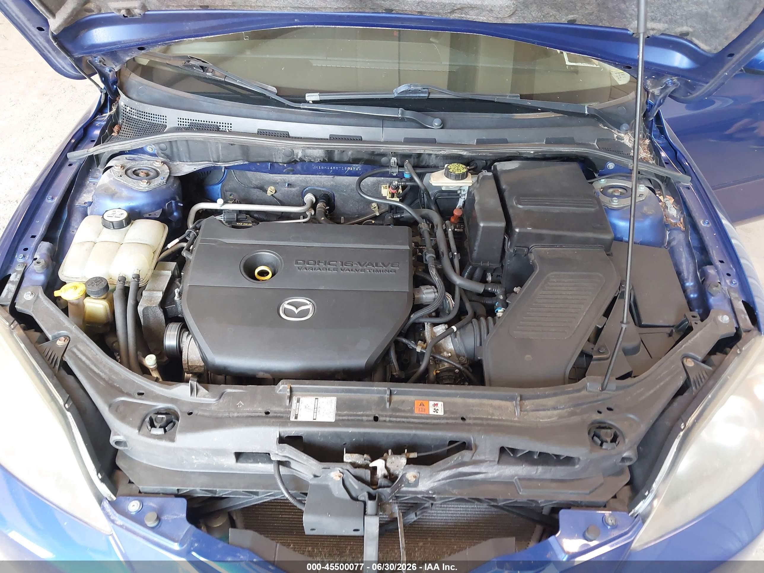 2007 Mazda Mazda3 S Sport Blue vin: JM1BK143671663316