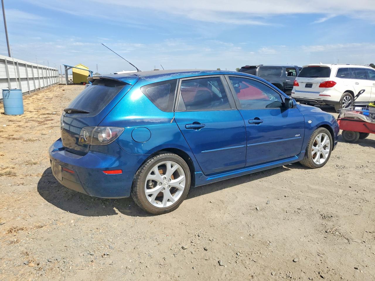 2007 Mazda 3 Hatchback Blue vin: JM1BK143671743442