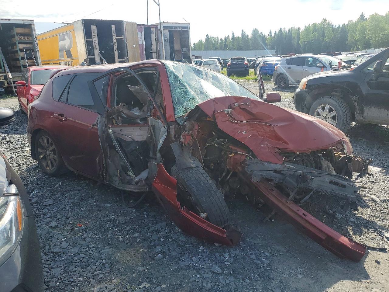 2006 Mazda 3 Hatchback Burgundy vin: JM1BK143861439396