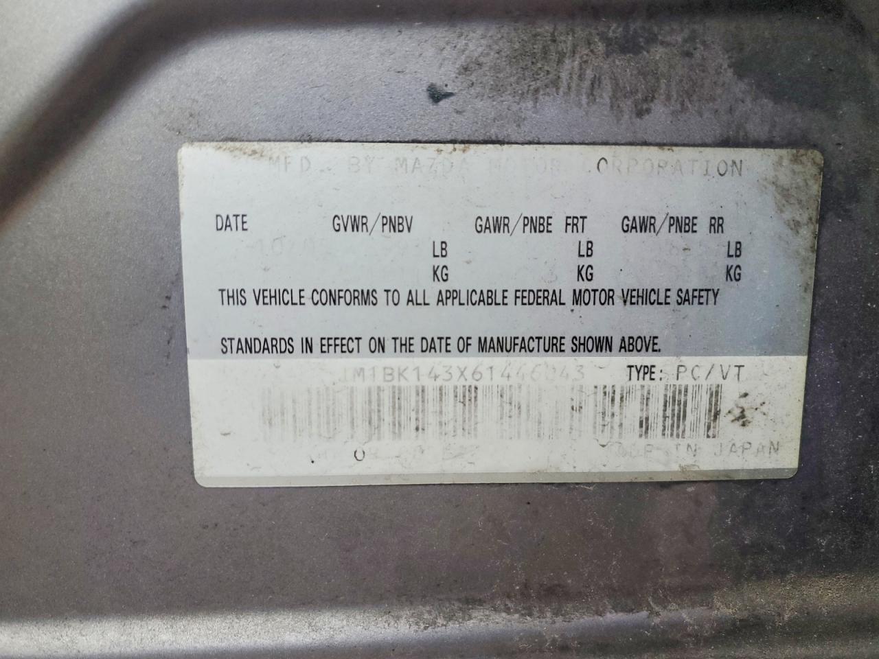 2006 Mazda 3 Hatchback Silver vin: JM1BK143X61446043