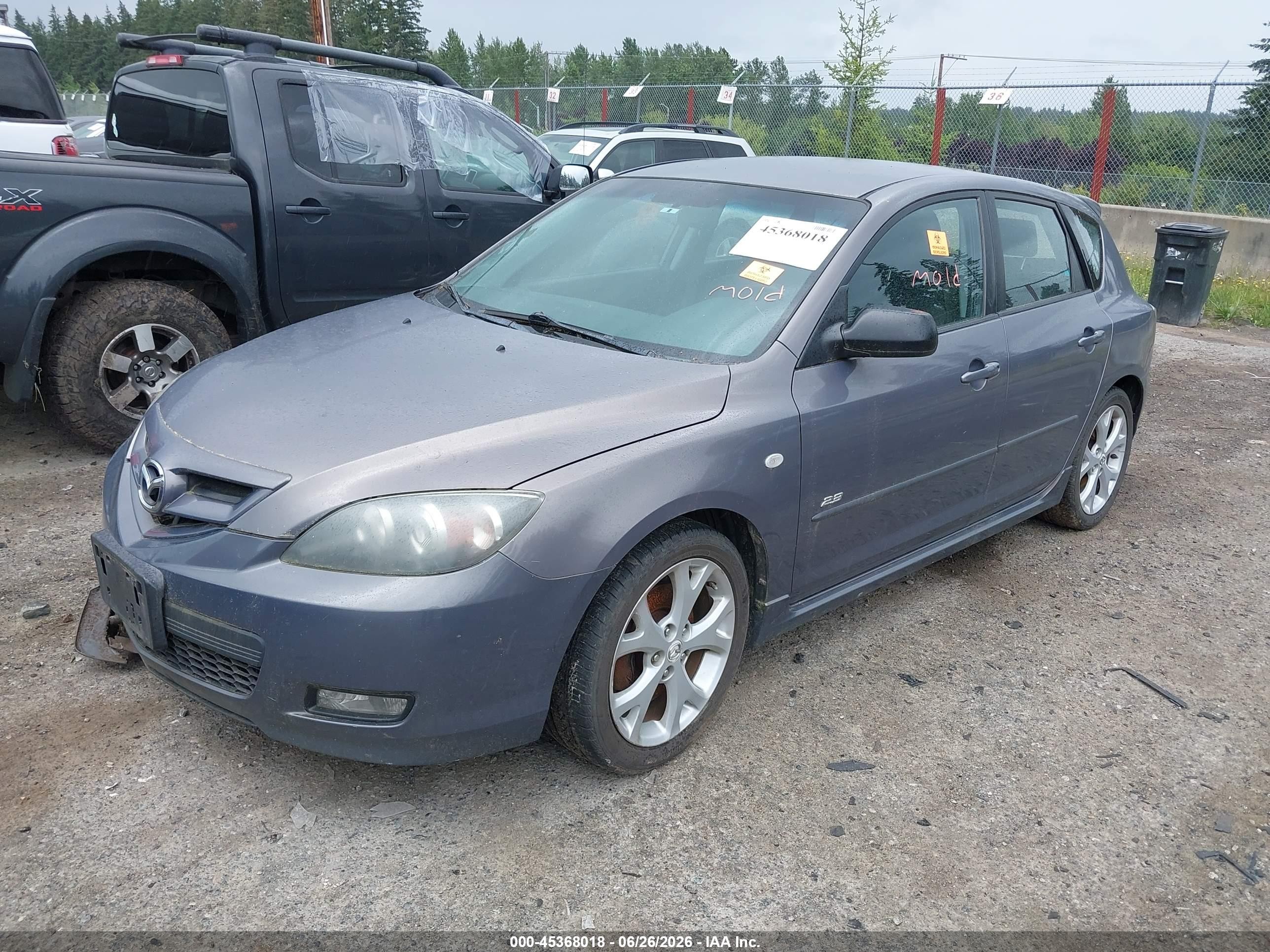 2007 Mazda Mazda3 S Sport Gray vin: JM1BK143X71666865