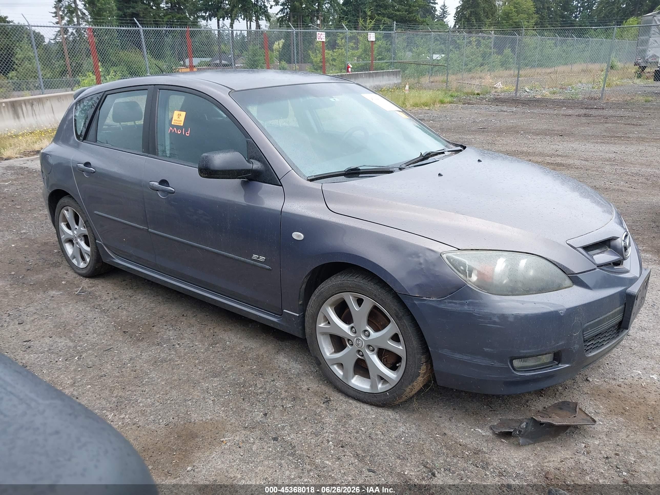 2007 Mazda Mazda3 S Sport Gray vin: JM1BK143X71666865