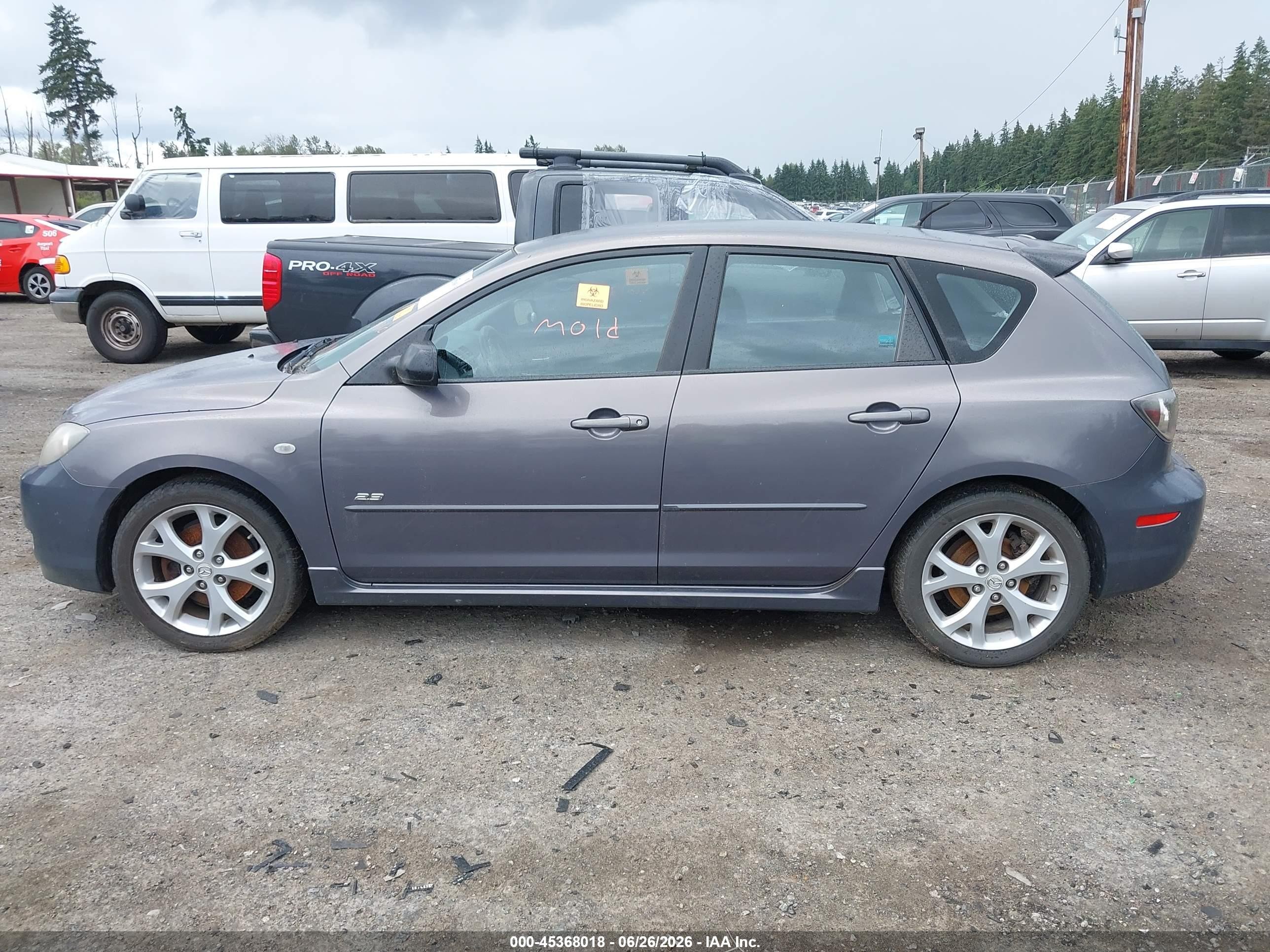 2007 Mazda Mazda3 S Sport Gray vin: JM1BK143X71666865