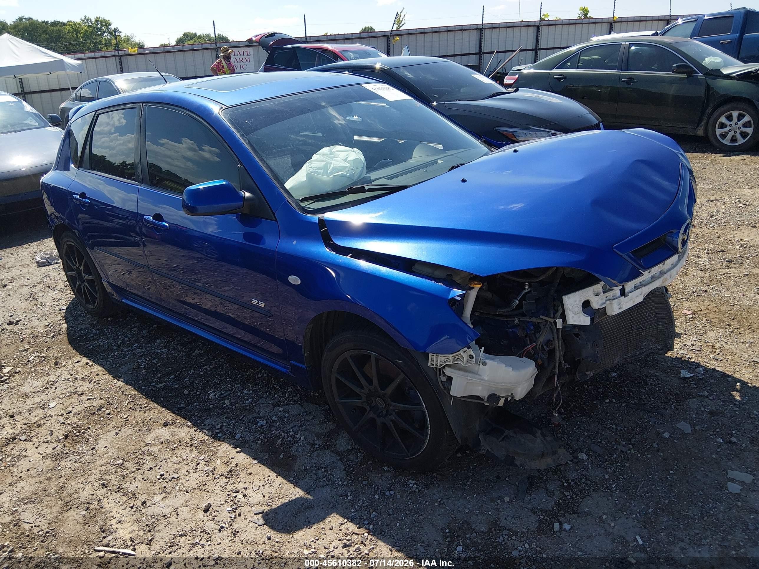 2007 Mazda Mazda3 S Sport Blue vin: JM1BK143X71683066