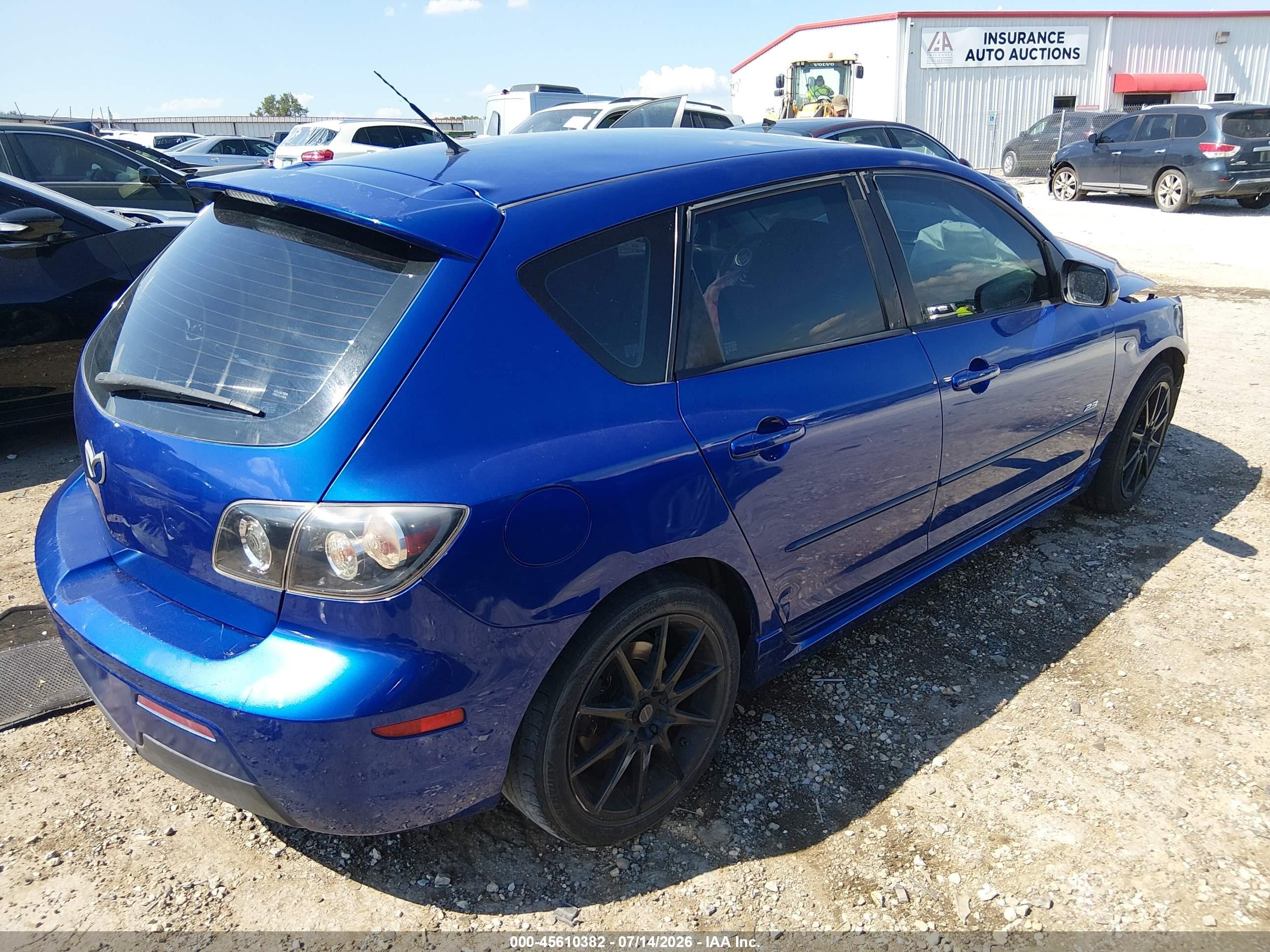 2007 Mazda Mazda3 S Sport Blue vin: JM1BK143X71683066