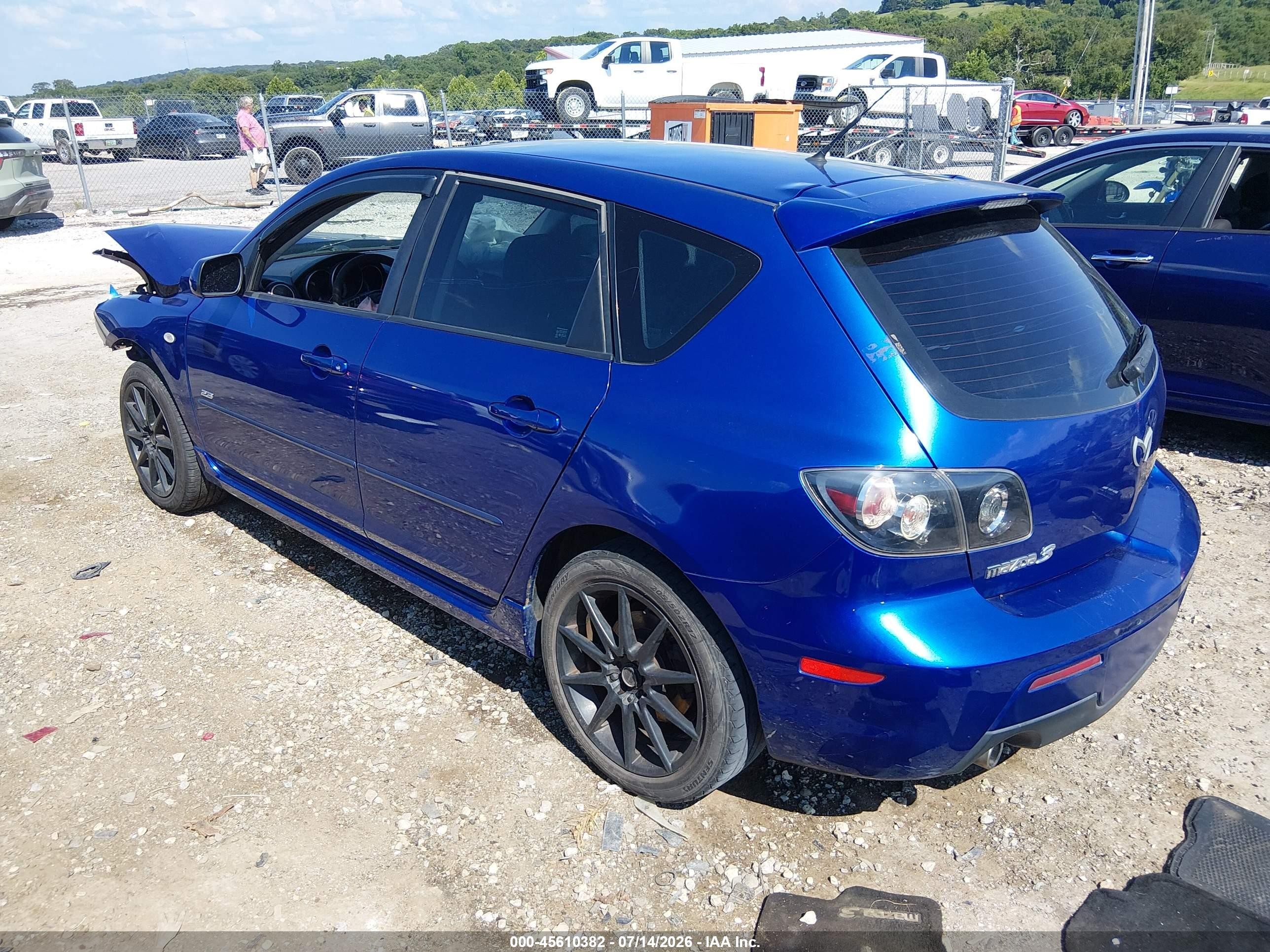 2007 Mazda Mazda3 S Sport Blue vin: JM1BK143X71683066