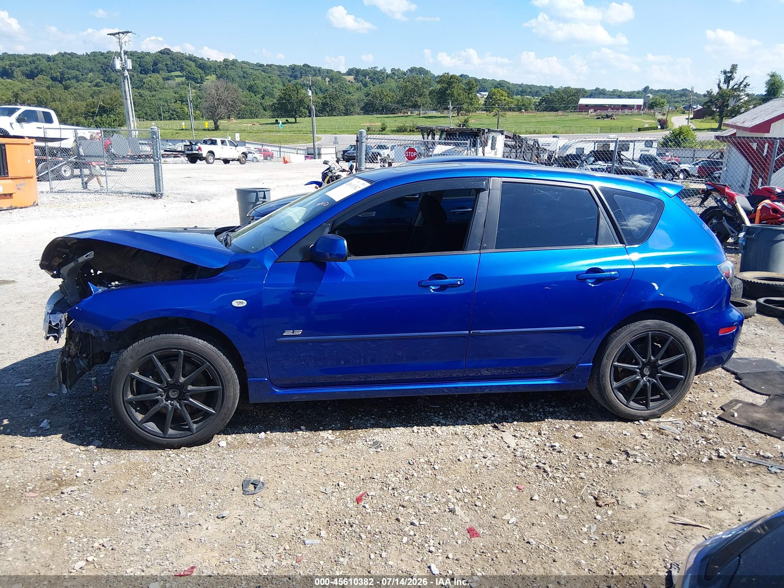 2007 Mazda Mazda3 S Sport Blue vin: JM1BK143X71683066