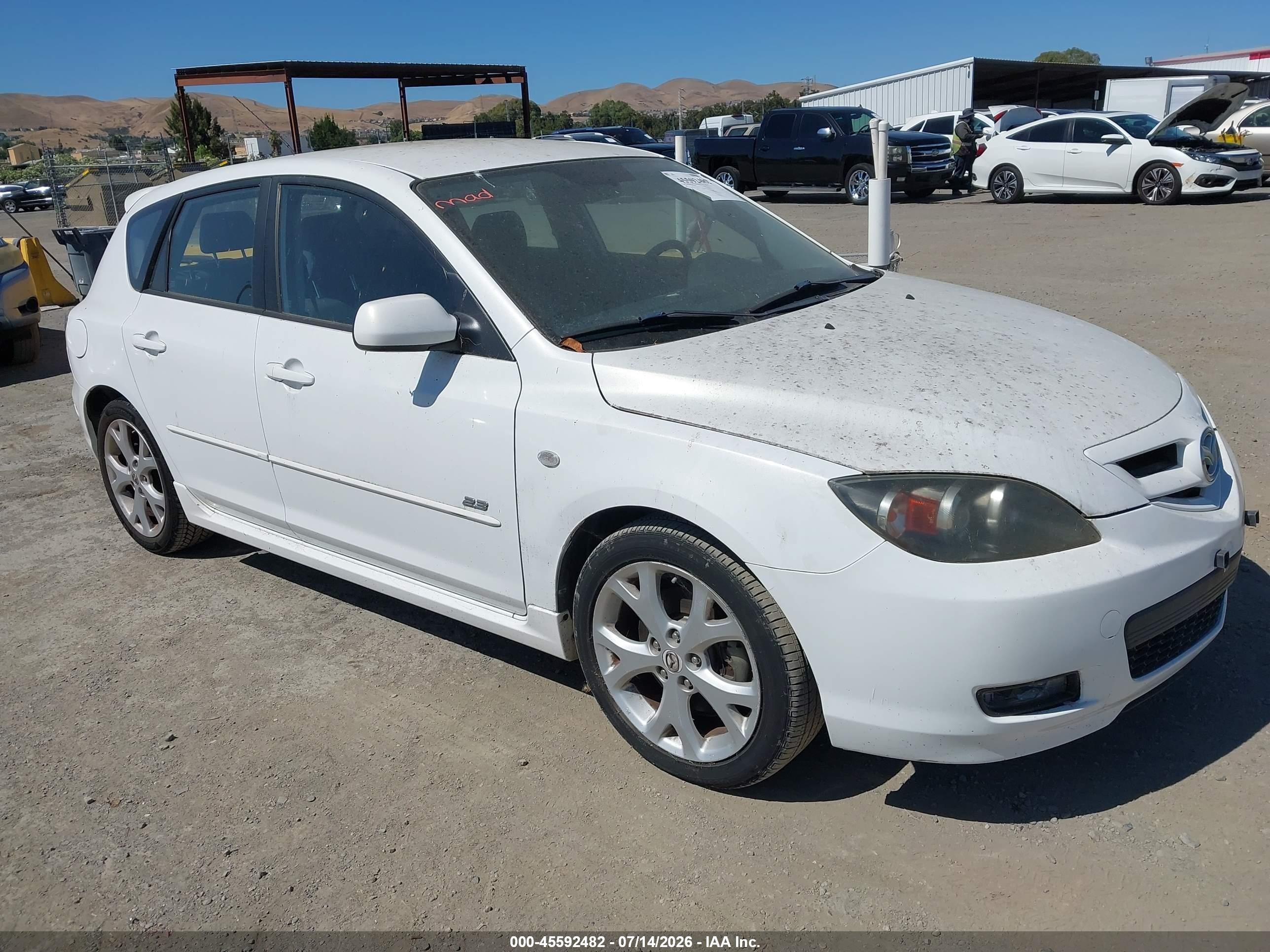 2007 Mazda Mazda3 S Sport White vin: JM1BK144171765423