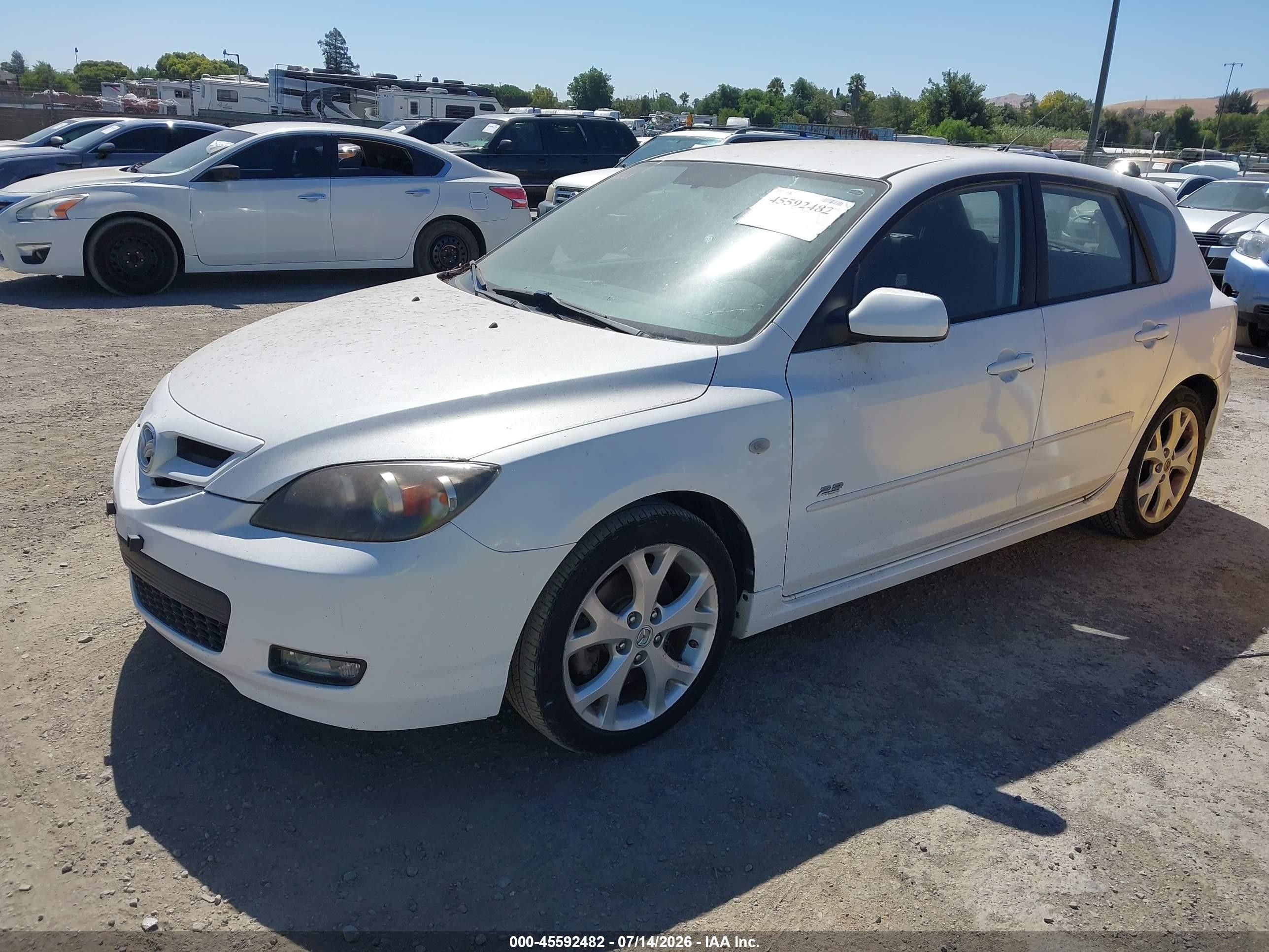 2007 Mazda Mazda3 S Sport White vin: JM1BK144171765423
