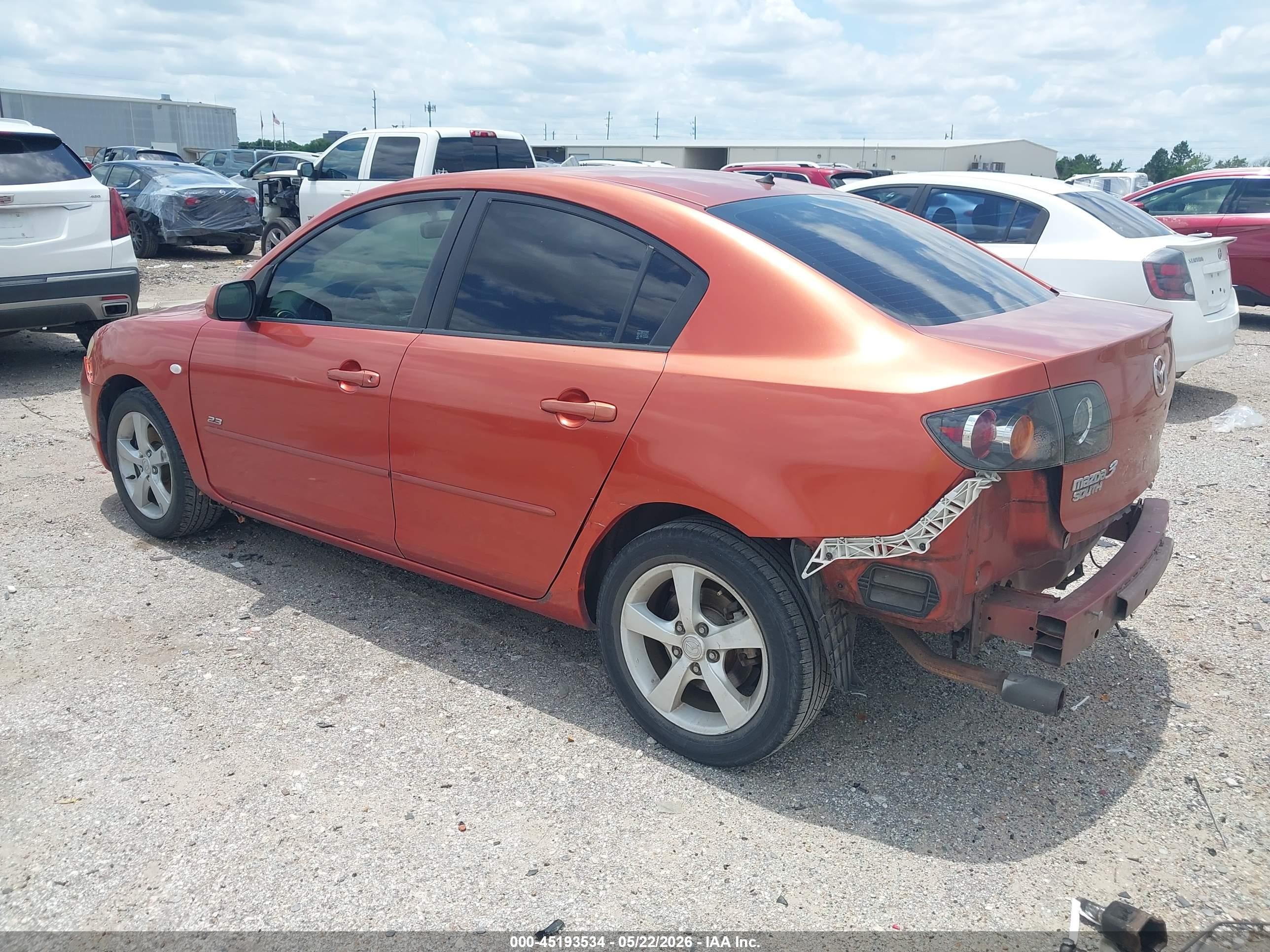 2004 Mazda Mazda3 S Orange vin: JM1BK323041162948