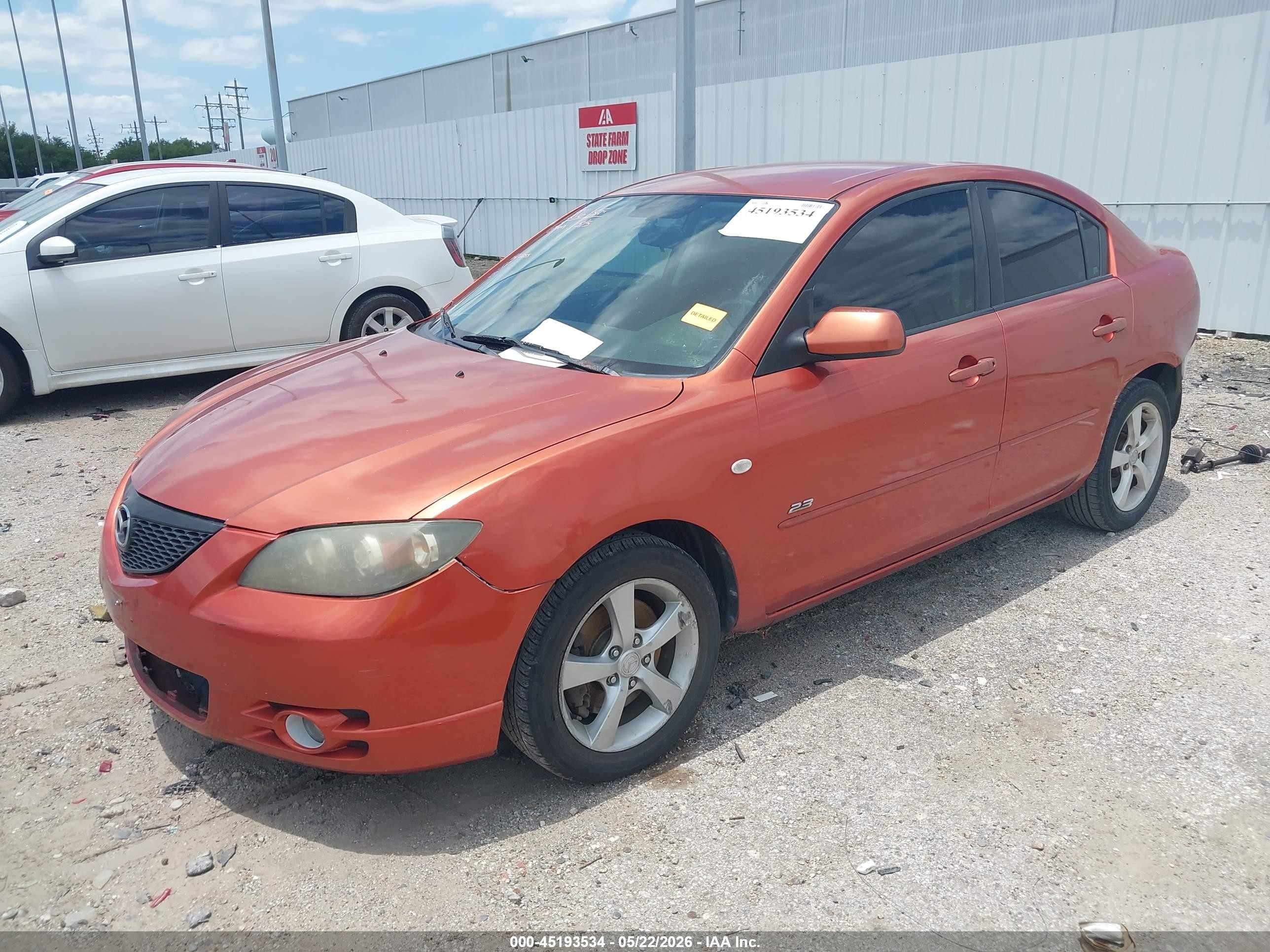 2004 Mazda Mazda3 S Orange vin: JM1BK323041162948