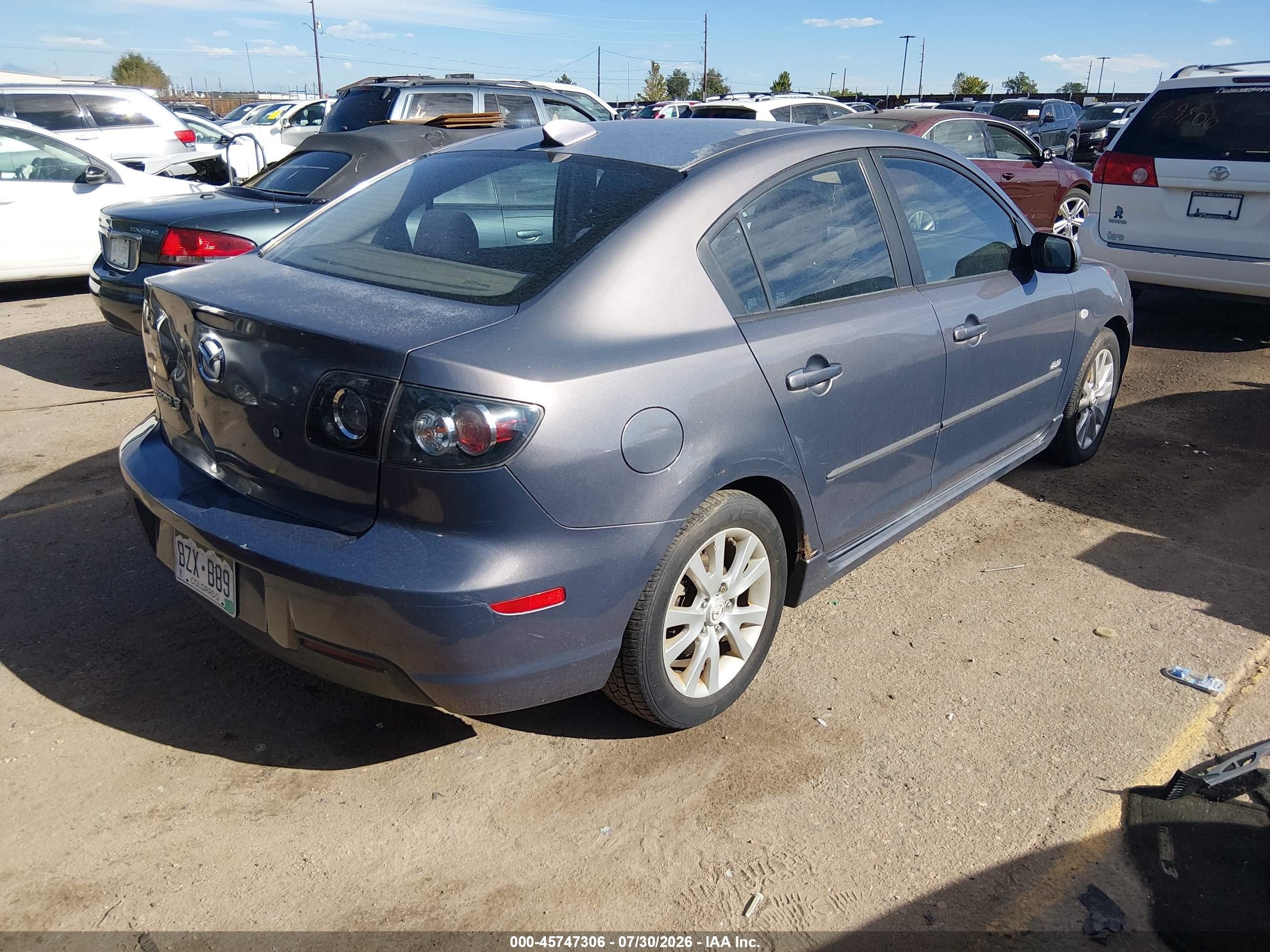 2008 Mazda Mazda3 S Sport Light Blue vin: JM1BK323081797061