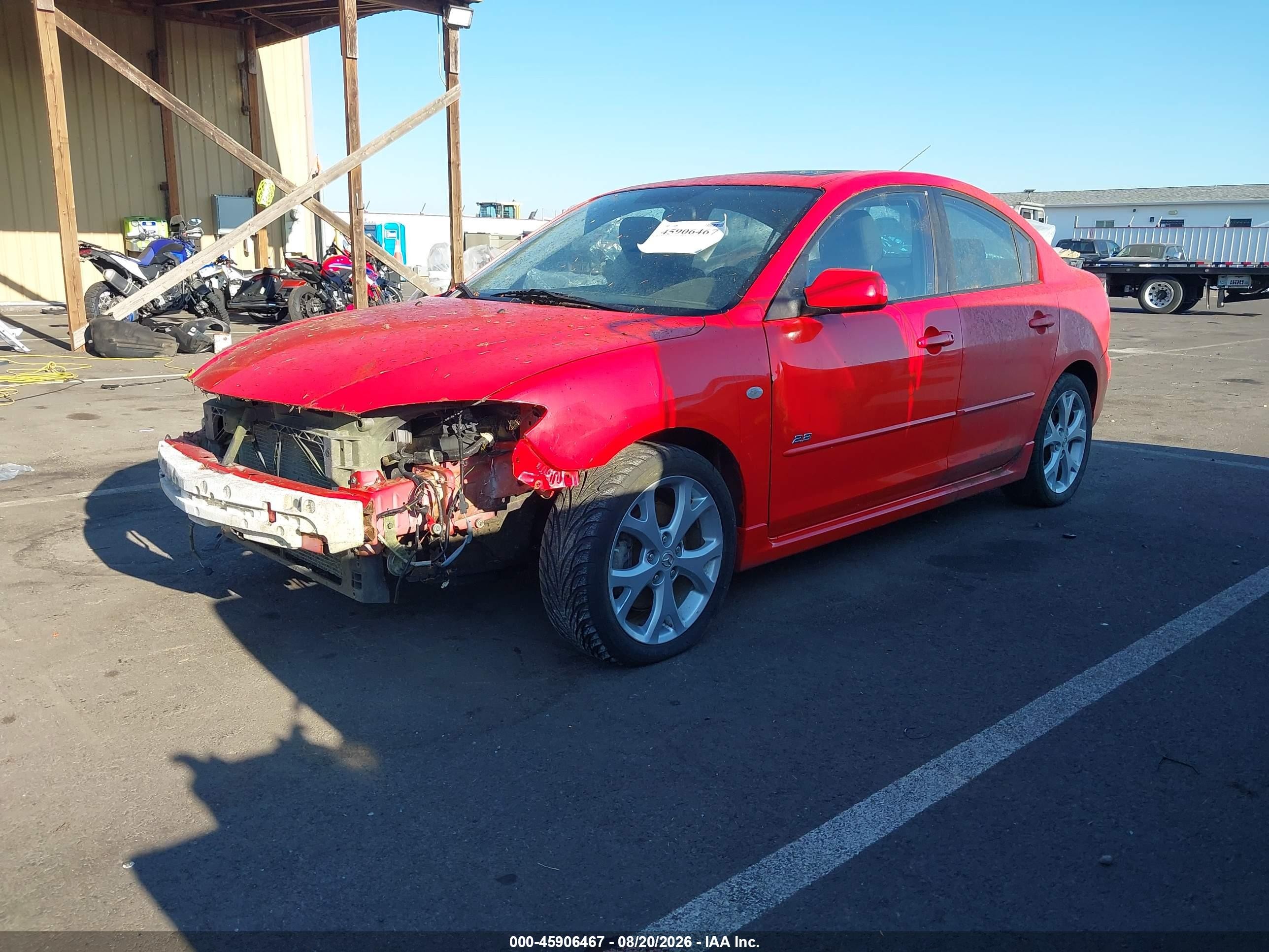 2007 Mazda Mazda3 S Touring Red vin: JM1BK323171675615