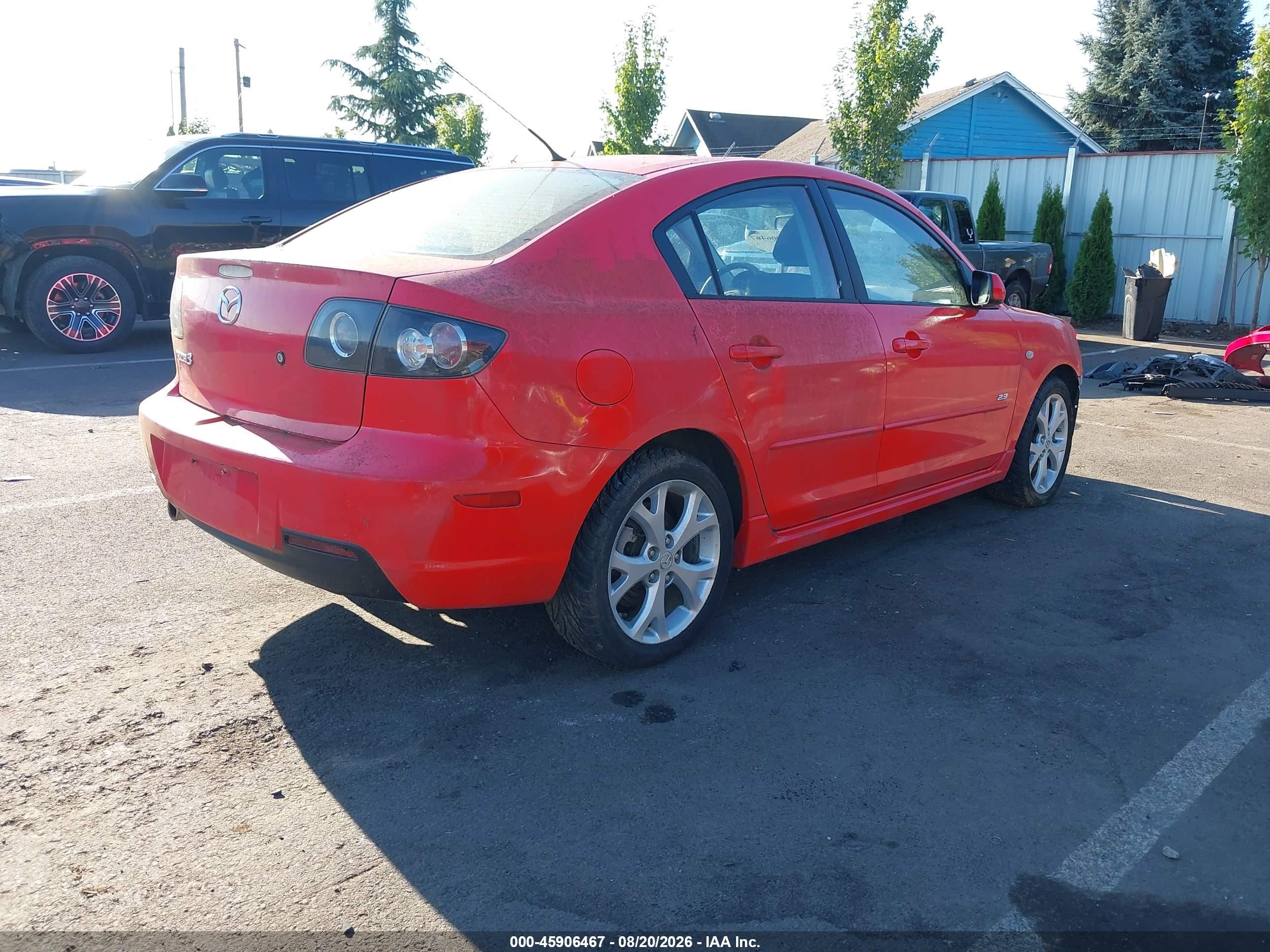 2007 Mazda Mazda3 S Touring Red vin: JM1BK323171675615