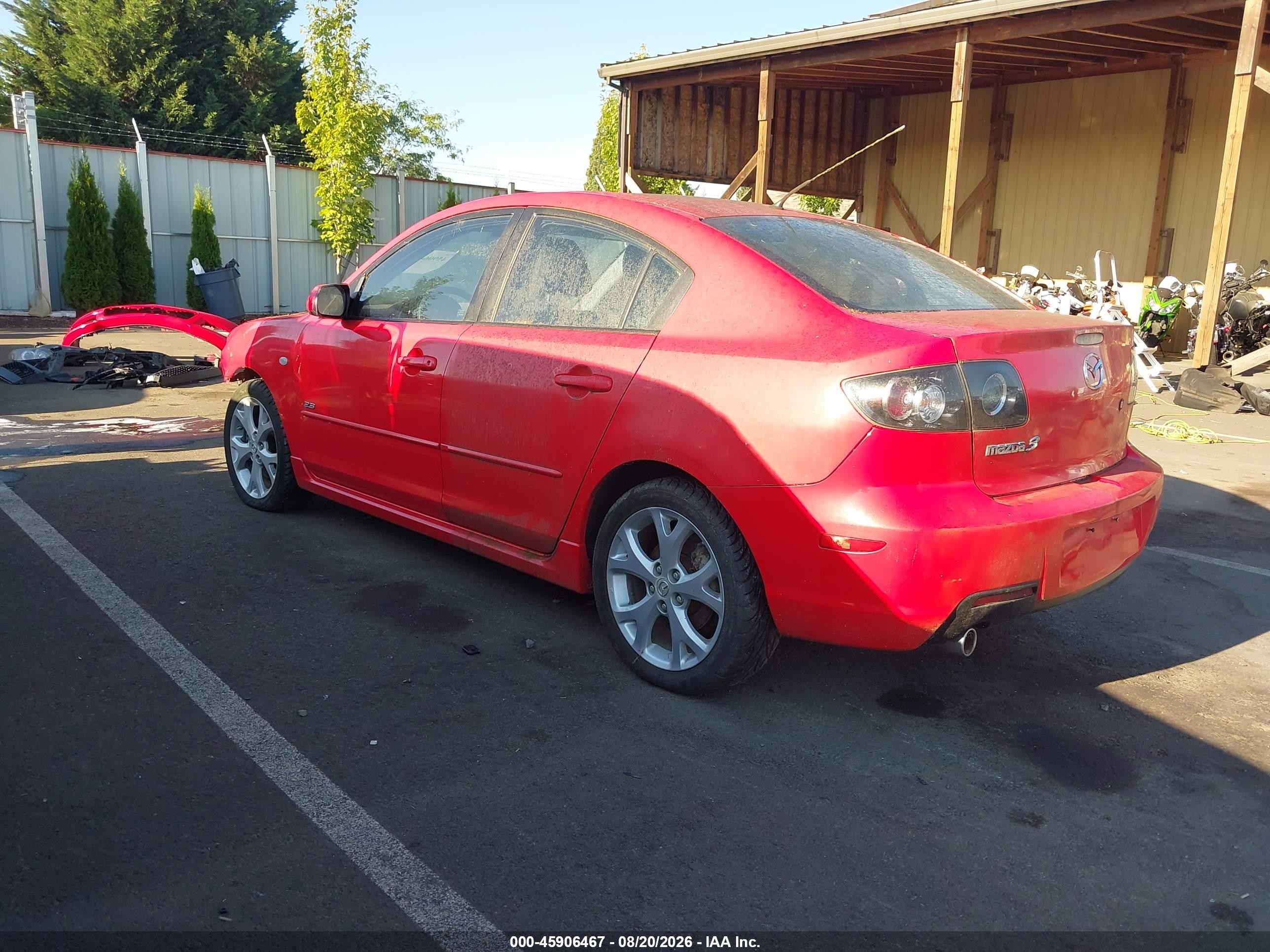 2007 Mazda Mazda3 S Touring Red vin: JM1BK323171675615