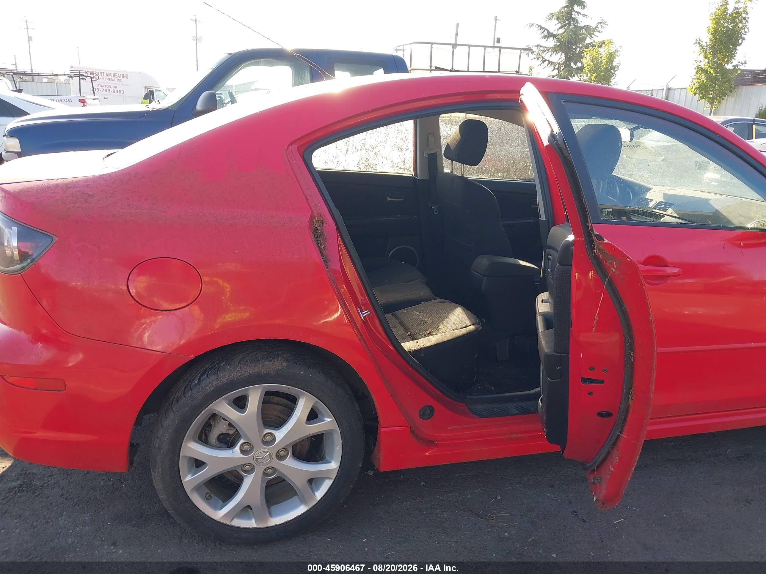 2007 Mazda Mazda3 S Touring Red vin: JM1BK323171675615
