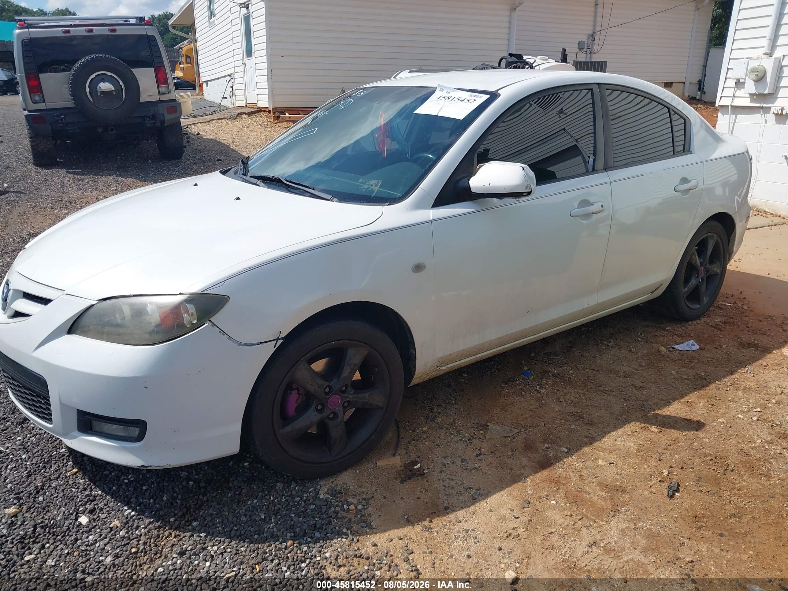 2008 Mazda Mazda3 S Sport White vin: JM1BK323181824672