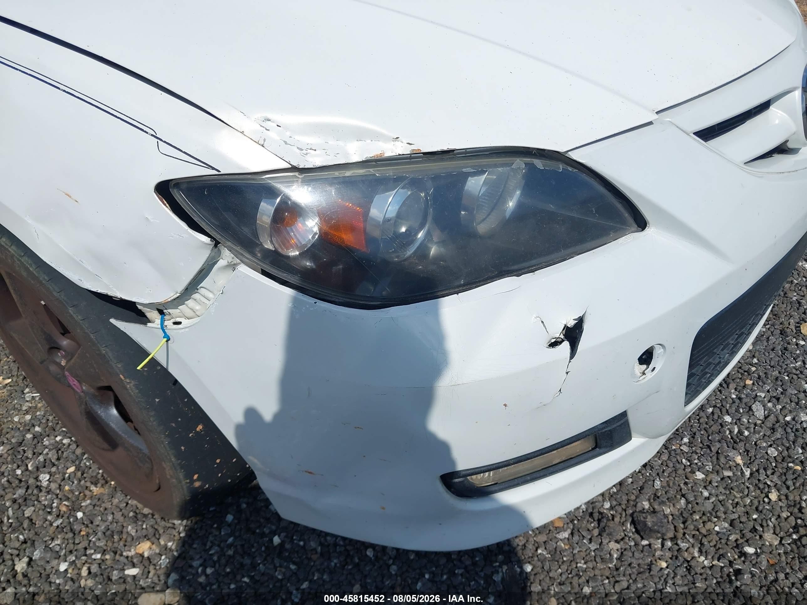 2008 Mazda Mazda3 S Sport White vin: JM1BK323181824672