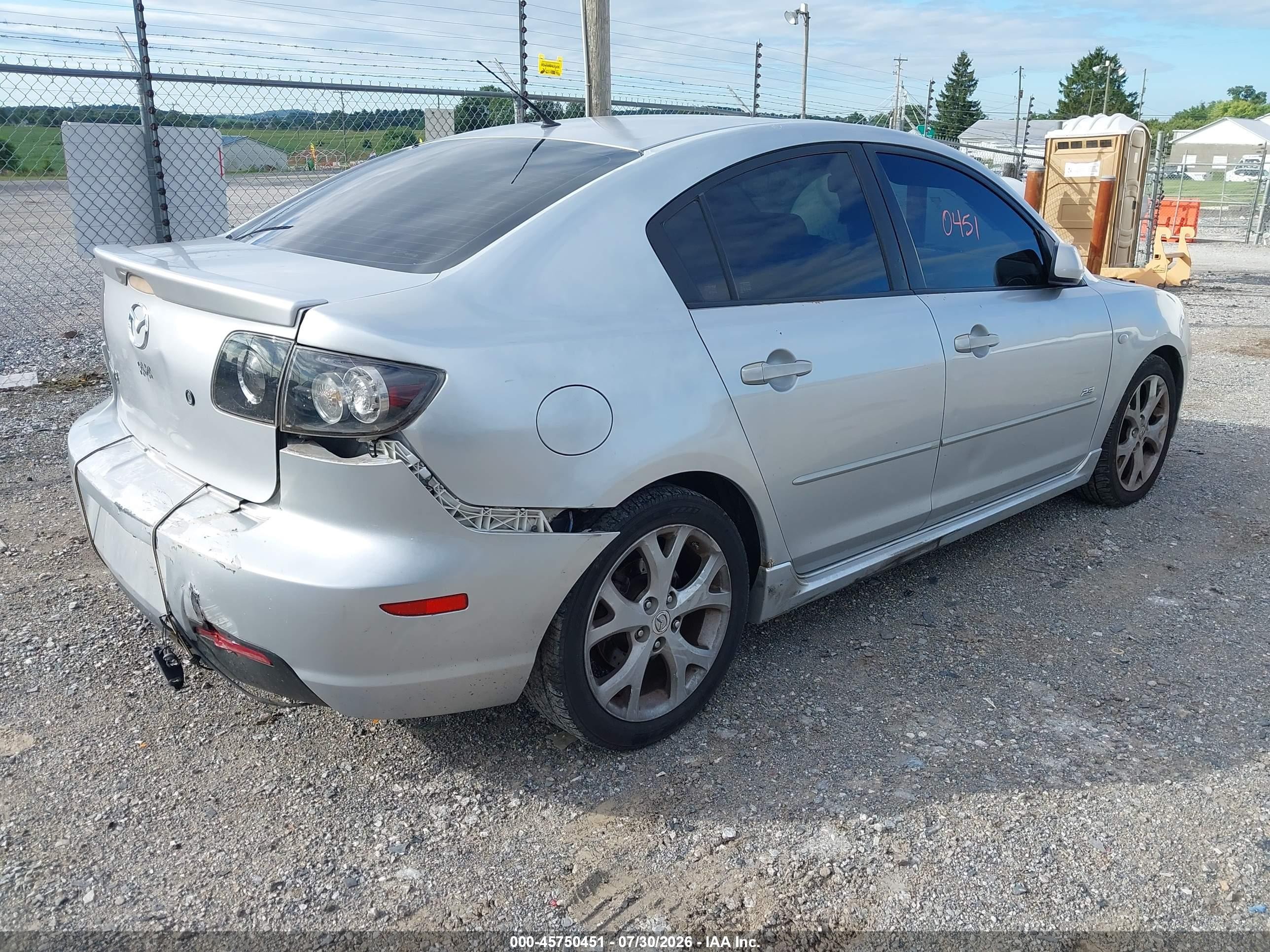 2007 Mazda Mazda3 S Grand Touring Silver vin: JM1BK323271703468