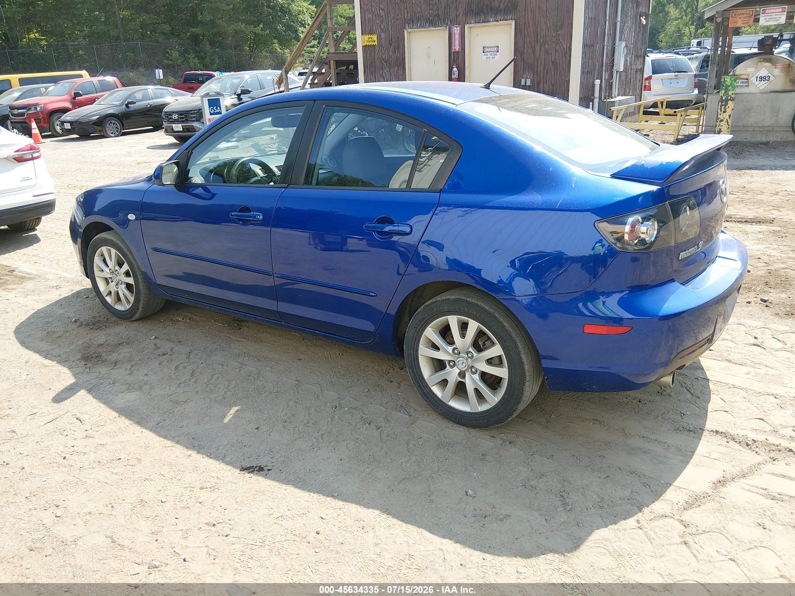 2007 Mazda Mazda3 S Sport Синий vin: JM1BK323371746488