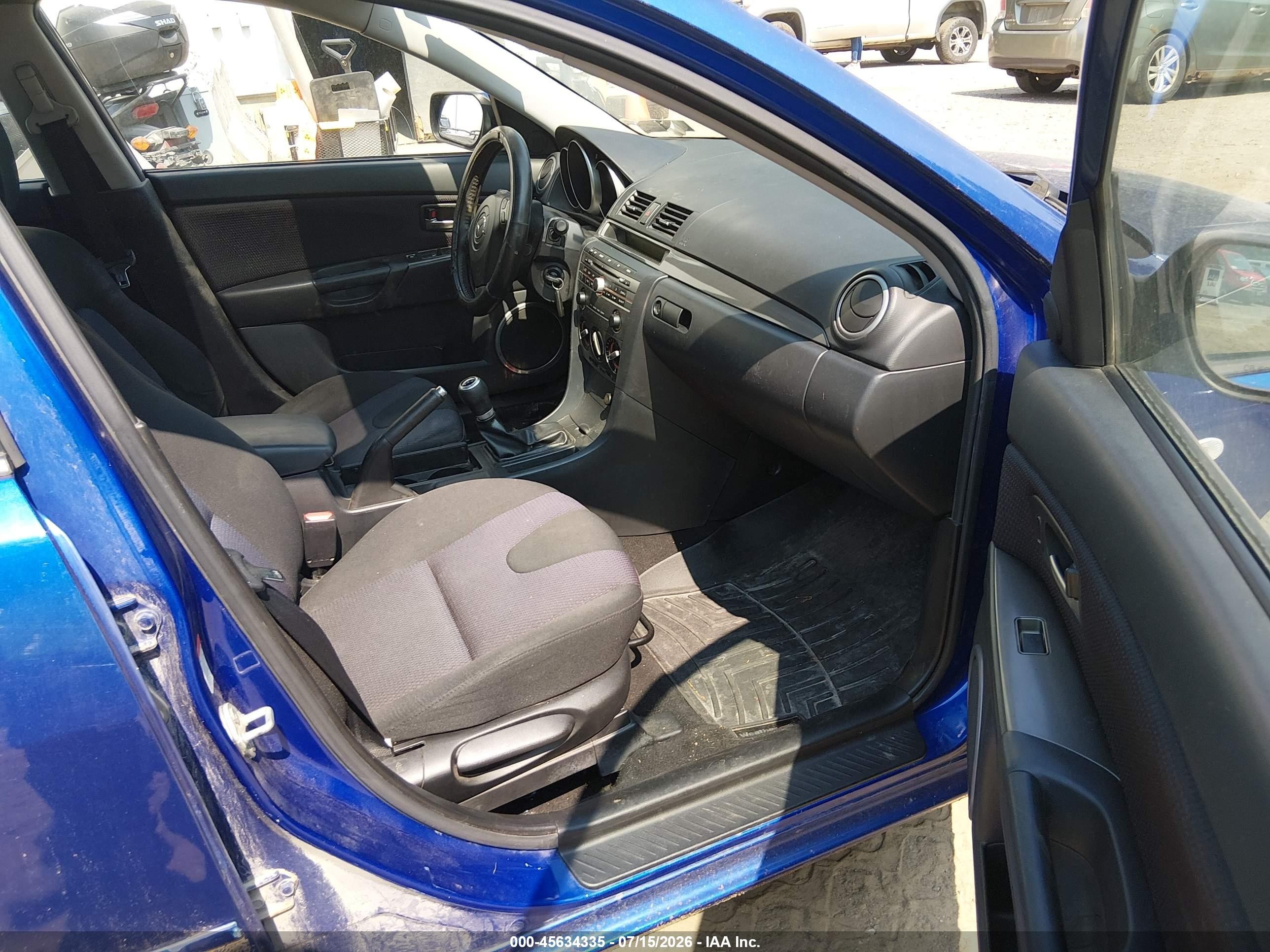 2007 Mazda Mazda3 S Sport Синий vin: JM1BK323371746488