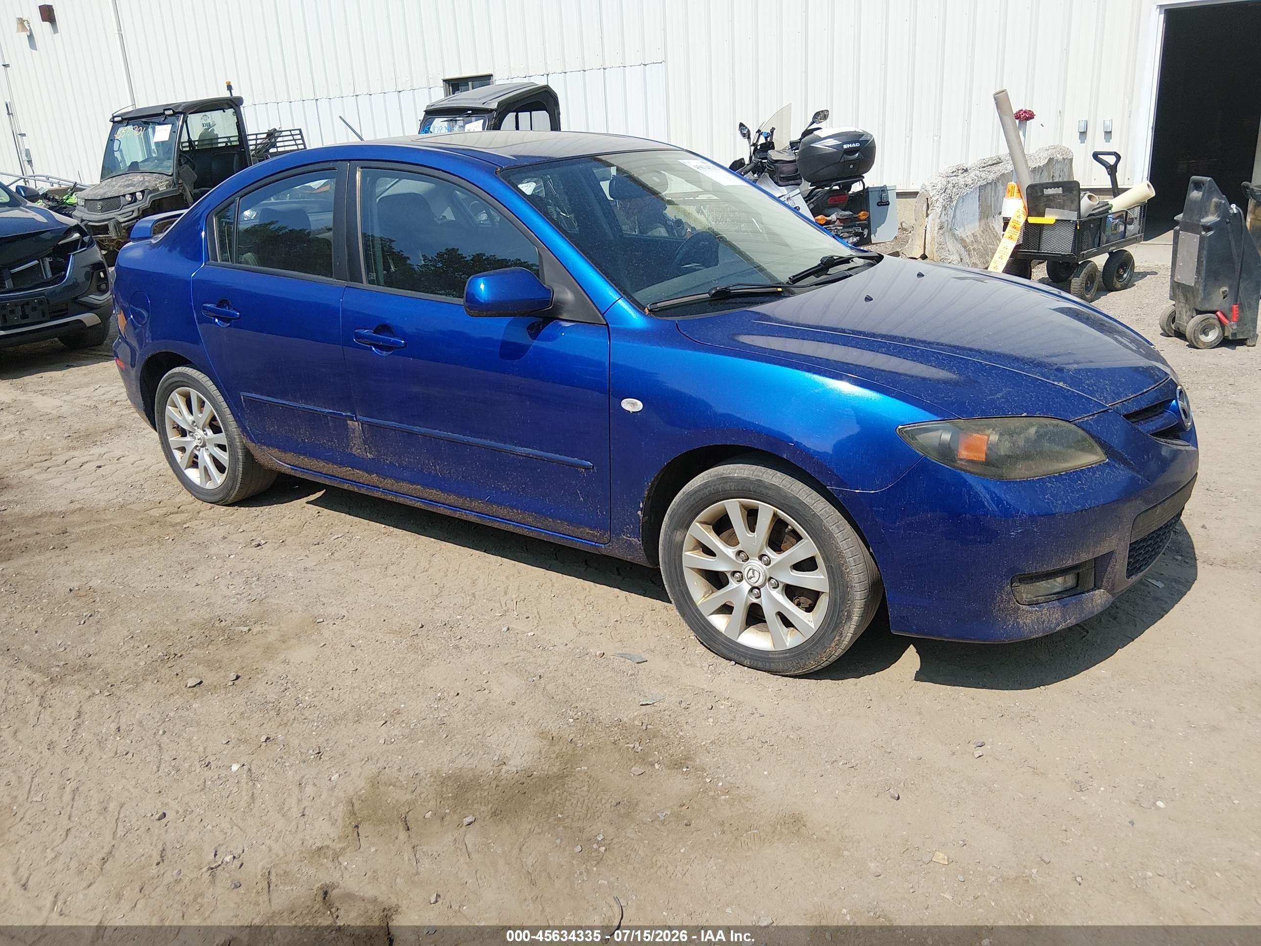 2007 Mazda Mazda3 S Sport Синий vin: JM1BK323371746488
