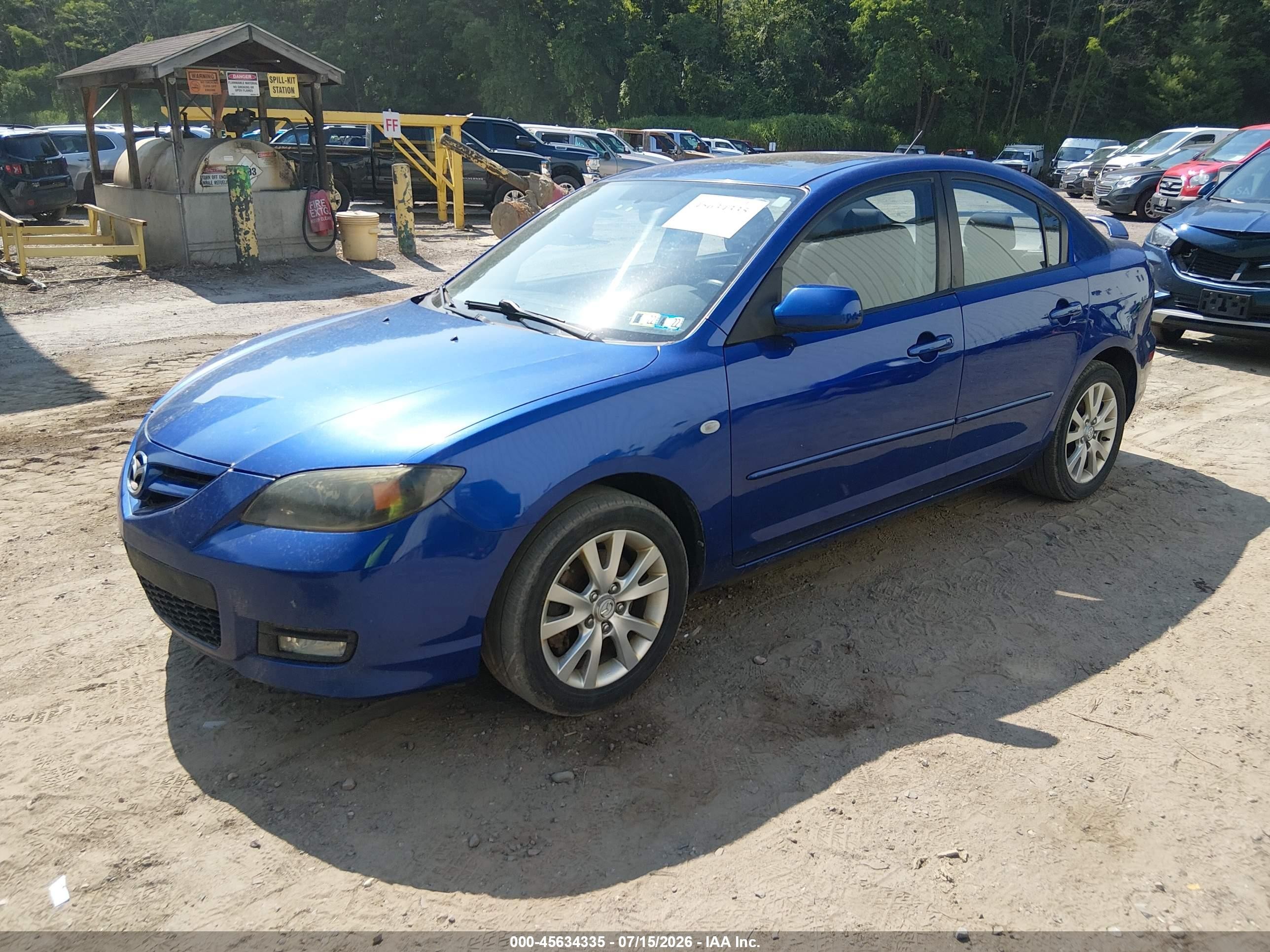 2007 Mazda Mazda3 S Sport Синий vin: JM1BK323371746488