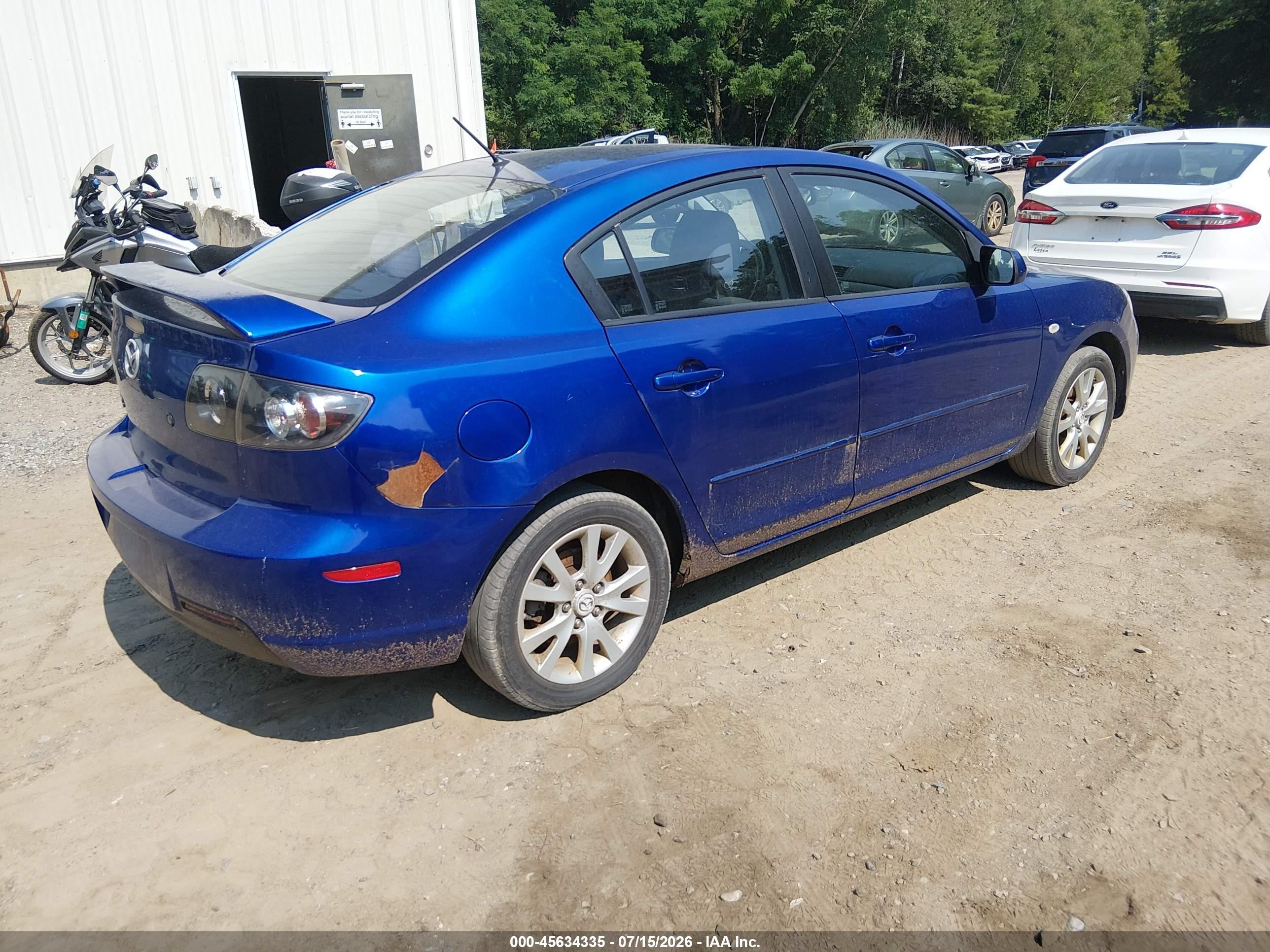 2007 Mazda Mazda3 S Sport Синий vin: JM1BK323371746488