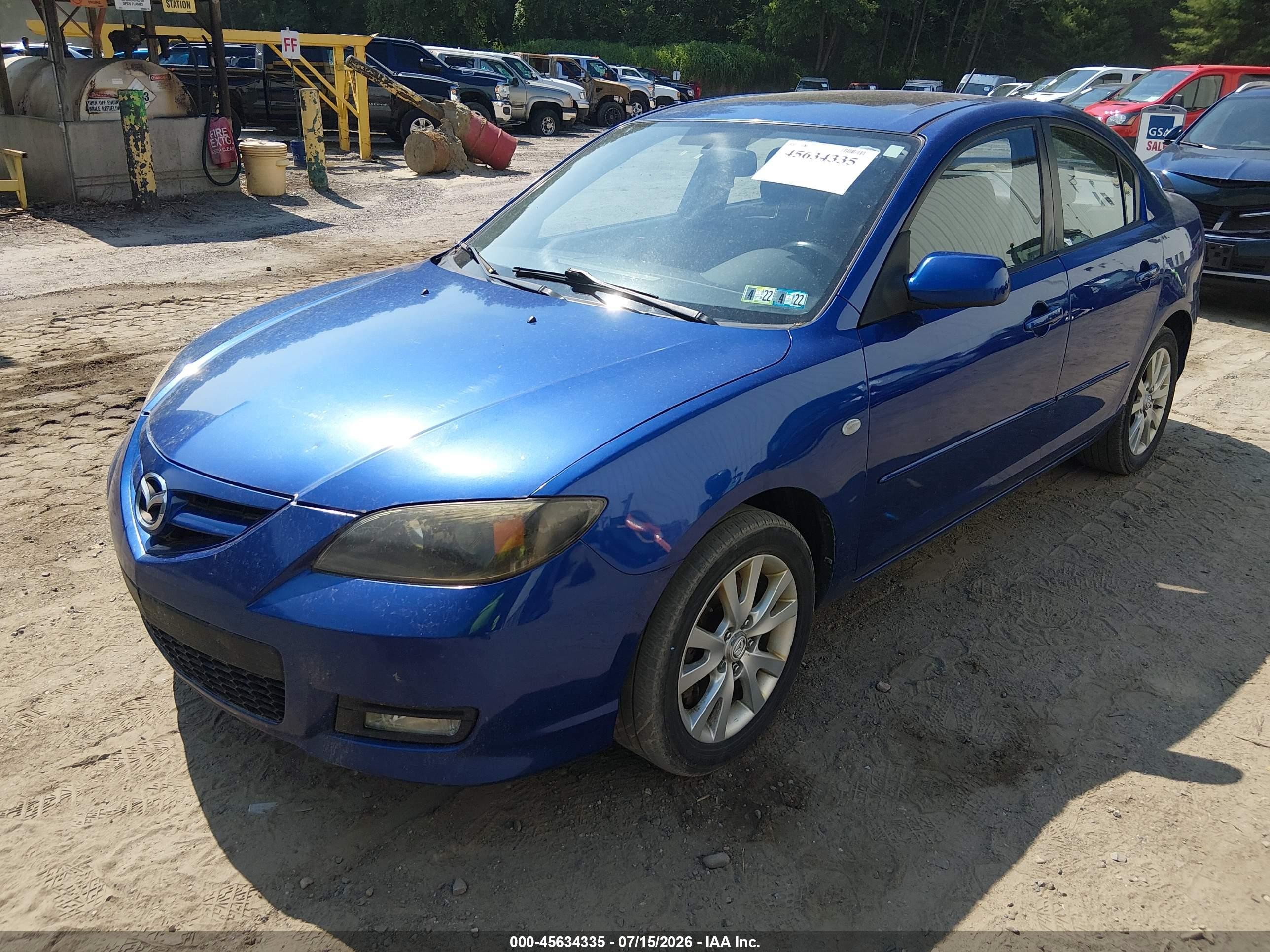2007 Mazda Mazda3 S Sport Синий vin: JM1BK323371746488