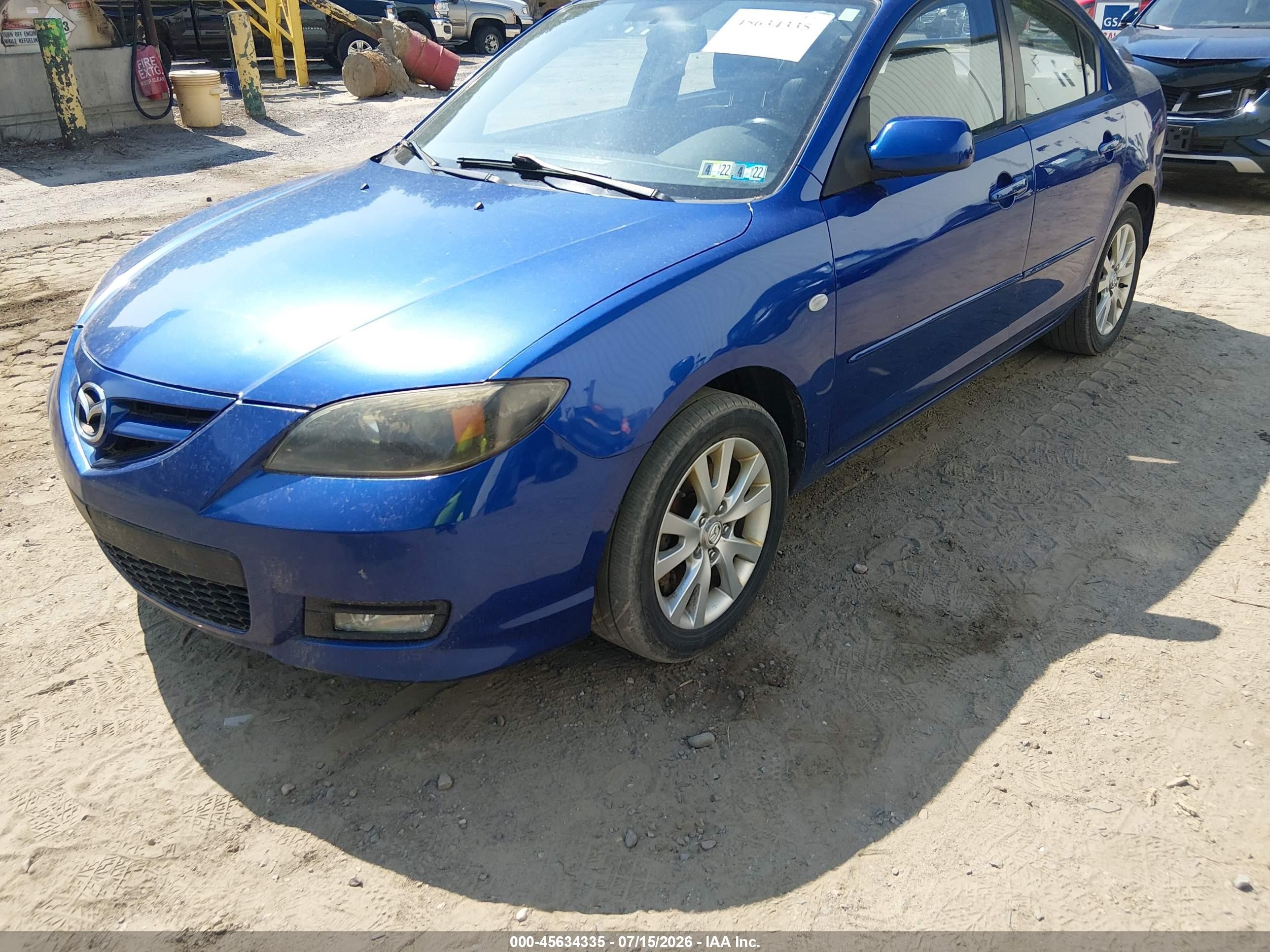 2007 Mazda Mazda3 S Sport Синий vin: JM1BK323371746488