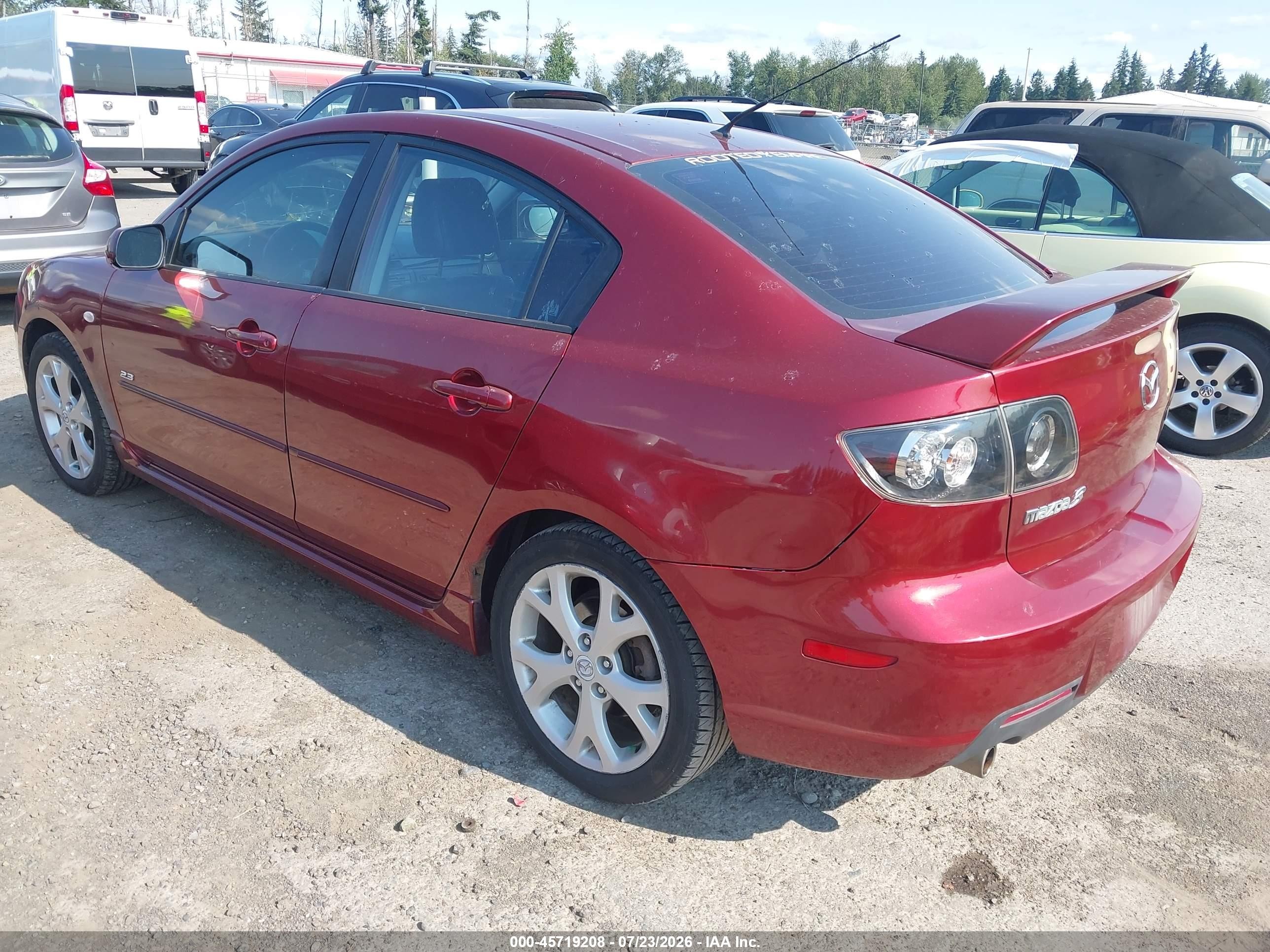 2008 Mazda Mazda3 S Grand Touring Красный vin: JM1BK323381150895
