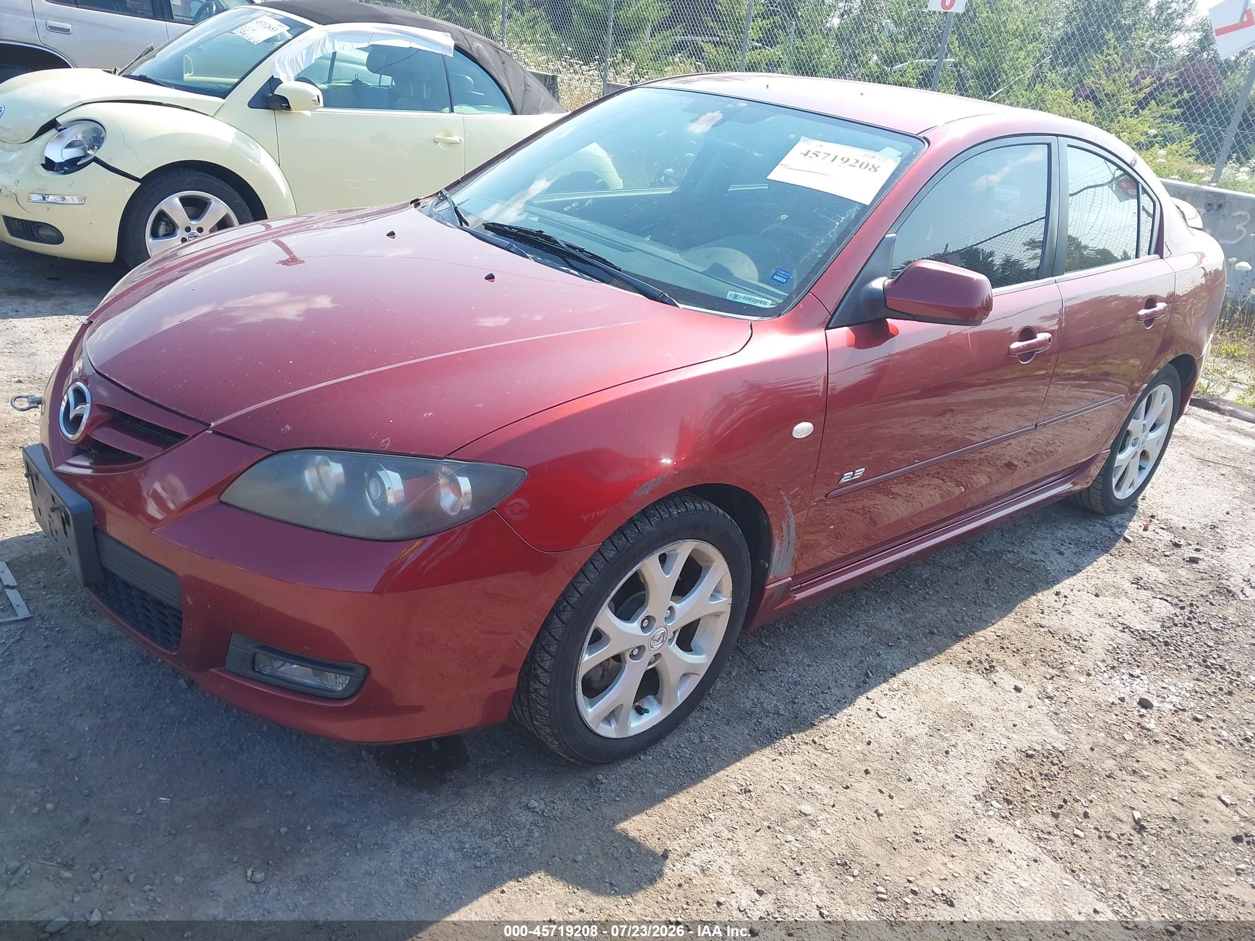2008 Mazda Mazda3 S Grand Touring Красный vin: JM1BK323381150895