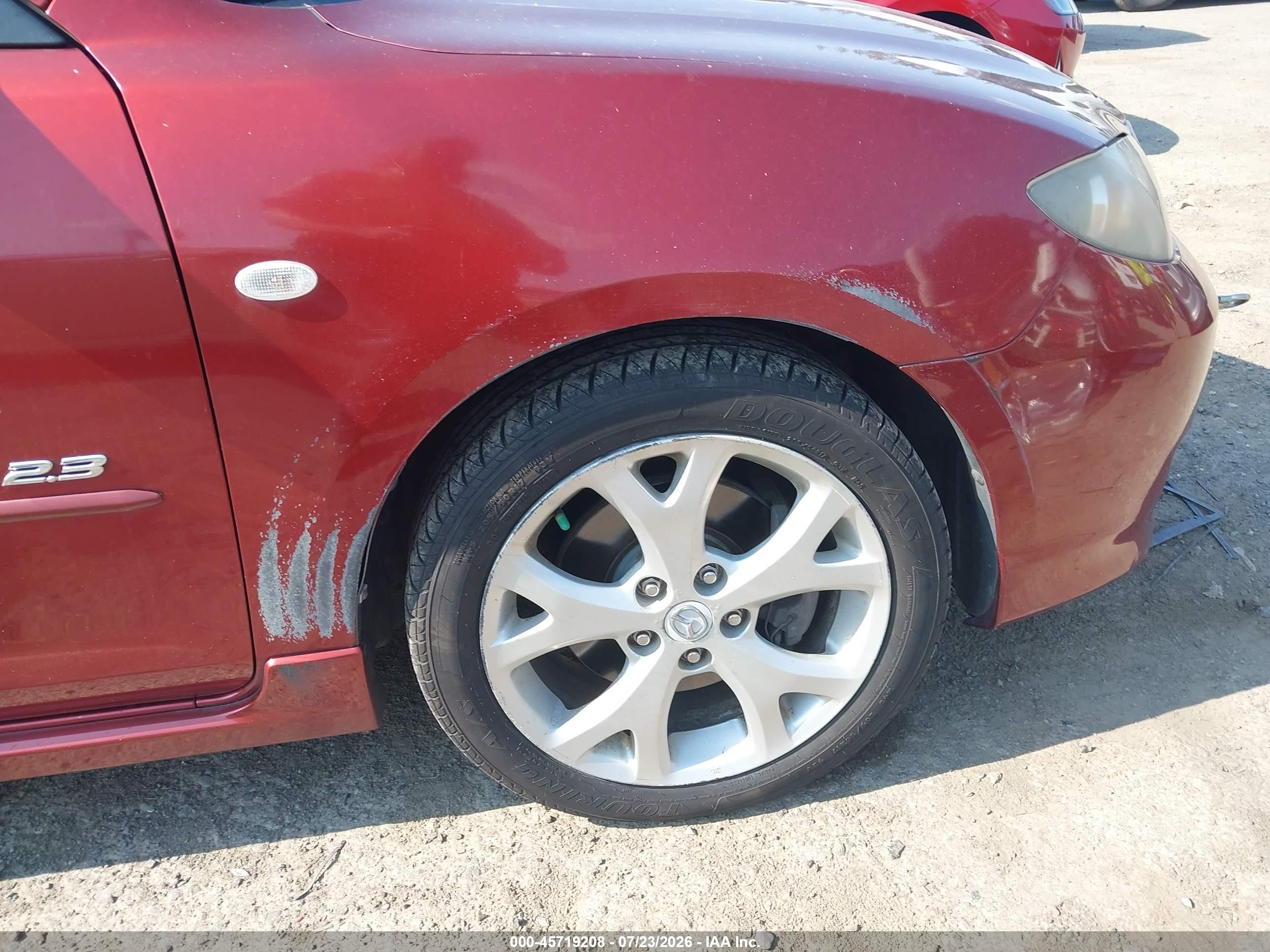 2008 Mazda Mazda3 S Grand Touring Красный vin: JM1BK323381150895
