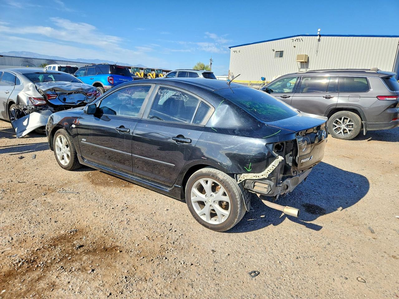 2008 Mazda 3 S Black vin: JM1BK323381810370