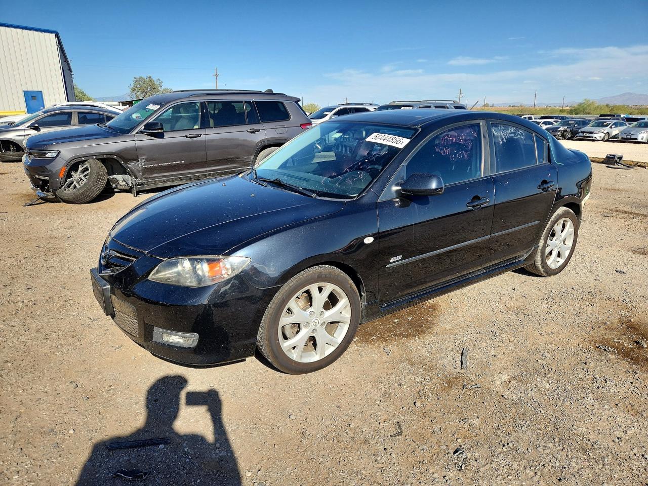 2008 Mazda 3 S Black vin: JM1BK323381810370