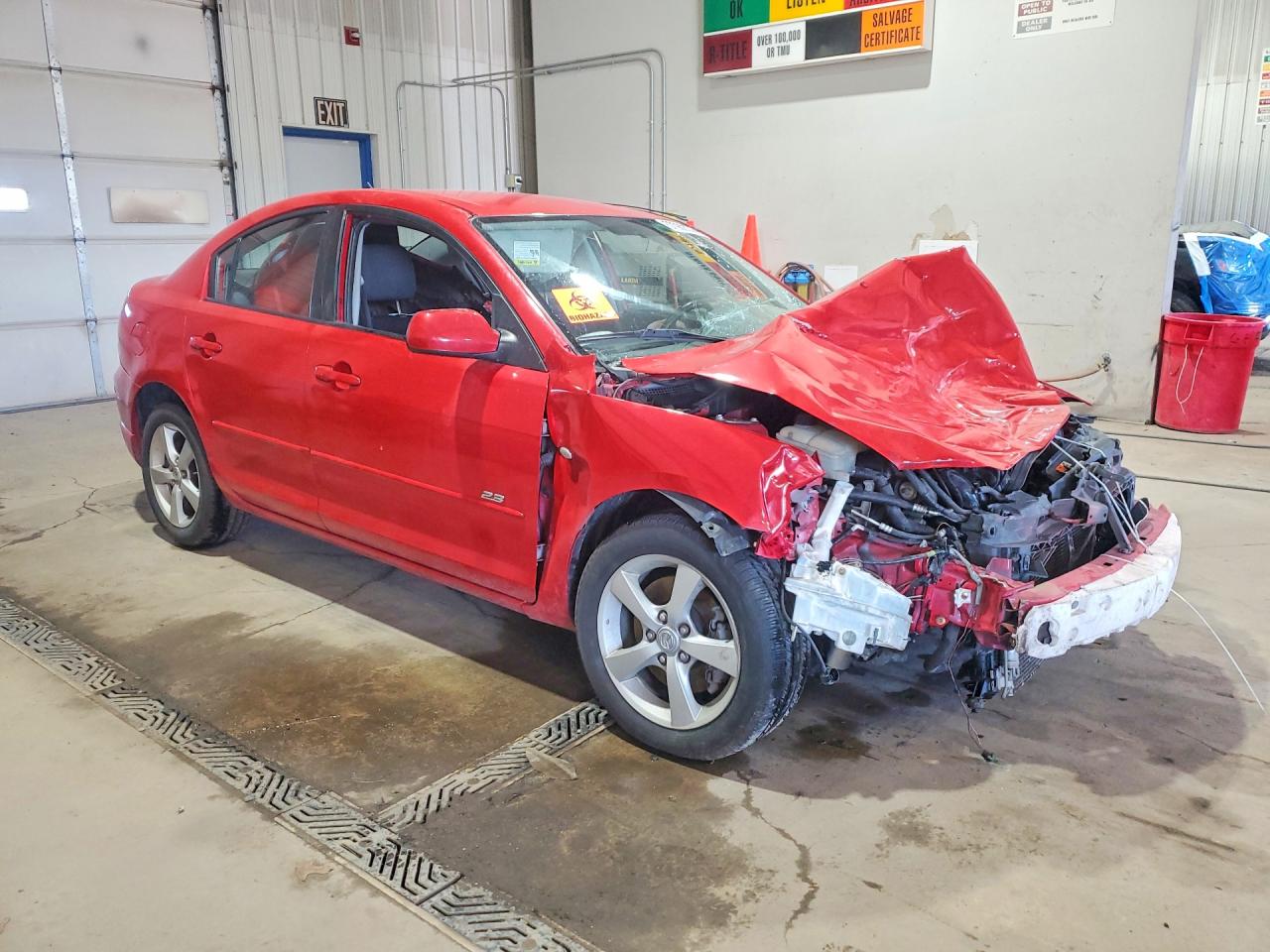 2005 Mazda 3 S Maroon vin: JM1BK323651259539
