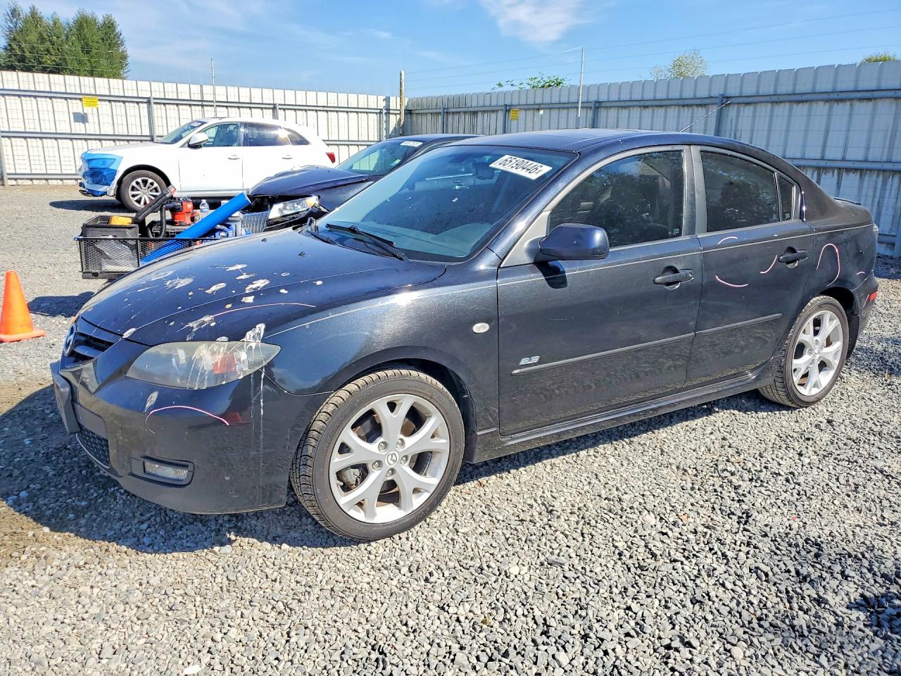 2008 Mazda 3 S Black vin: JM1BK323681107619