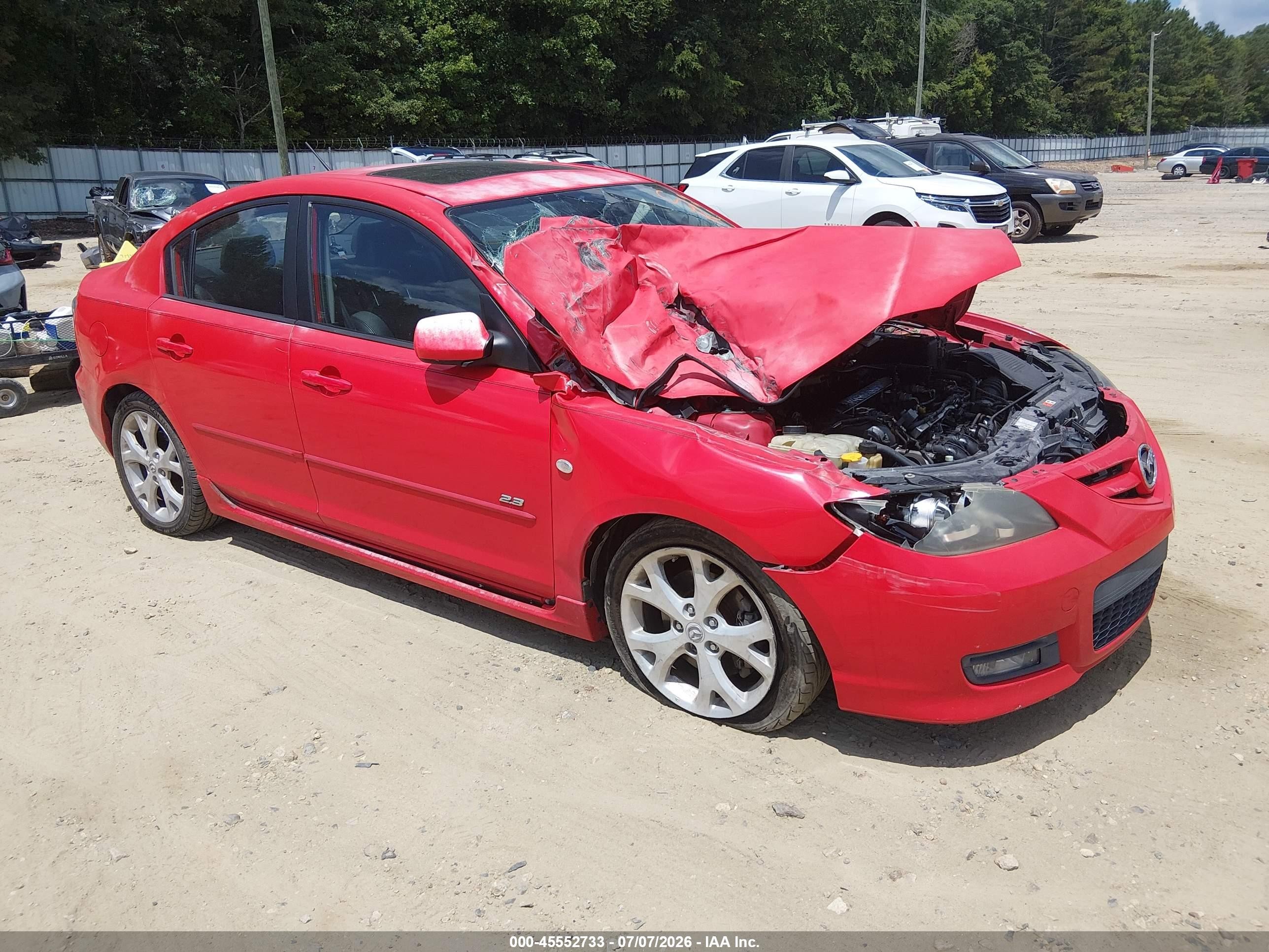 2007 Mazda Mazda3 S Touring Red vin: JM1BK323771654297