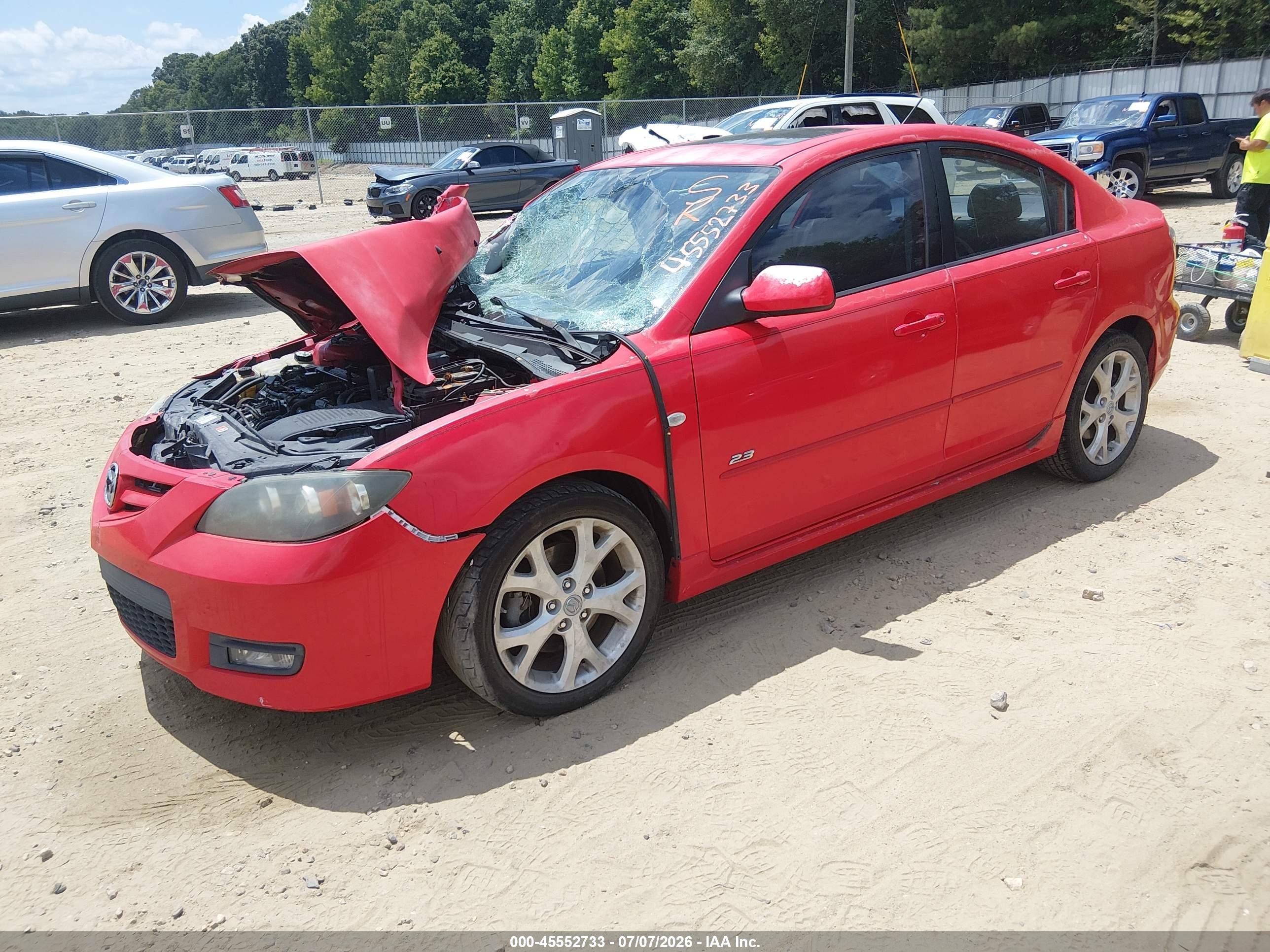 2007 Mazda Mazda3 S Touring Red vin: JM1BK323771654297