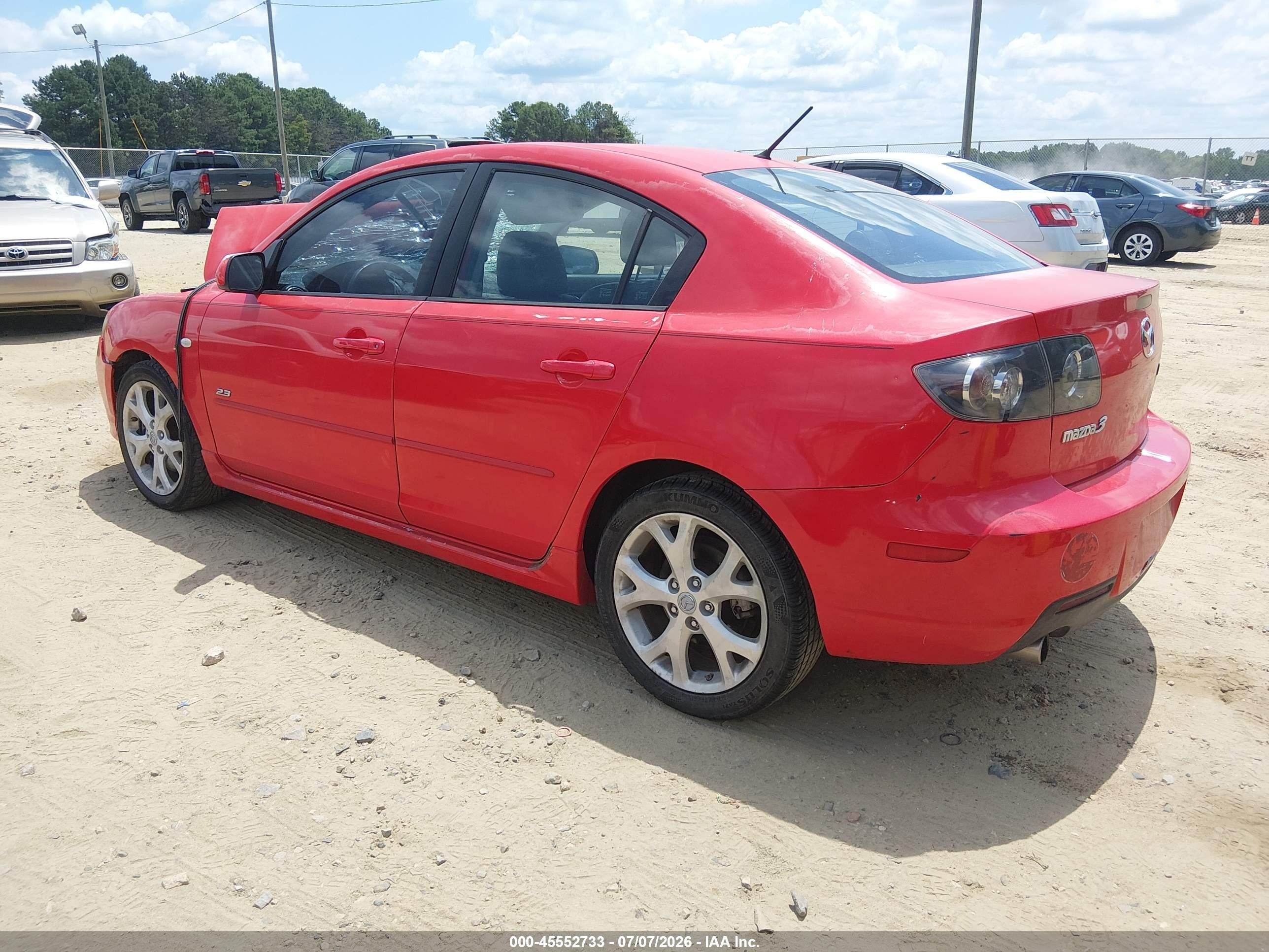 2007 Mazda Mazda3 S Touring Red vin: JM1BK323771654297