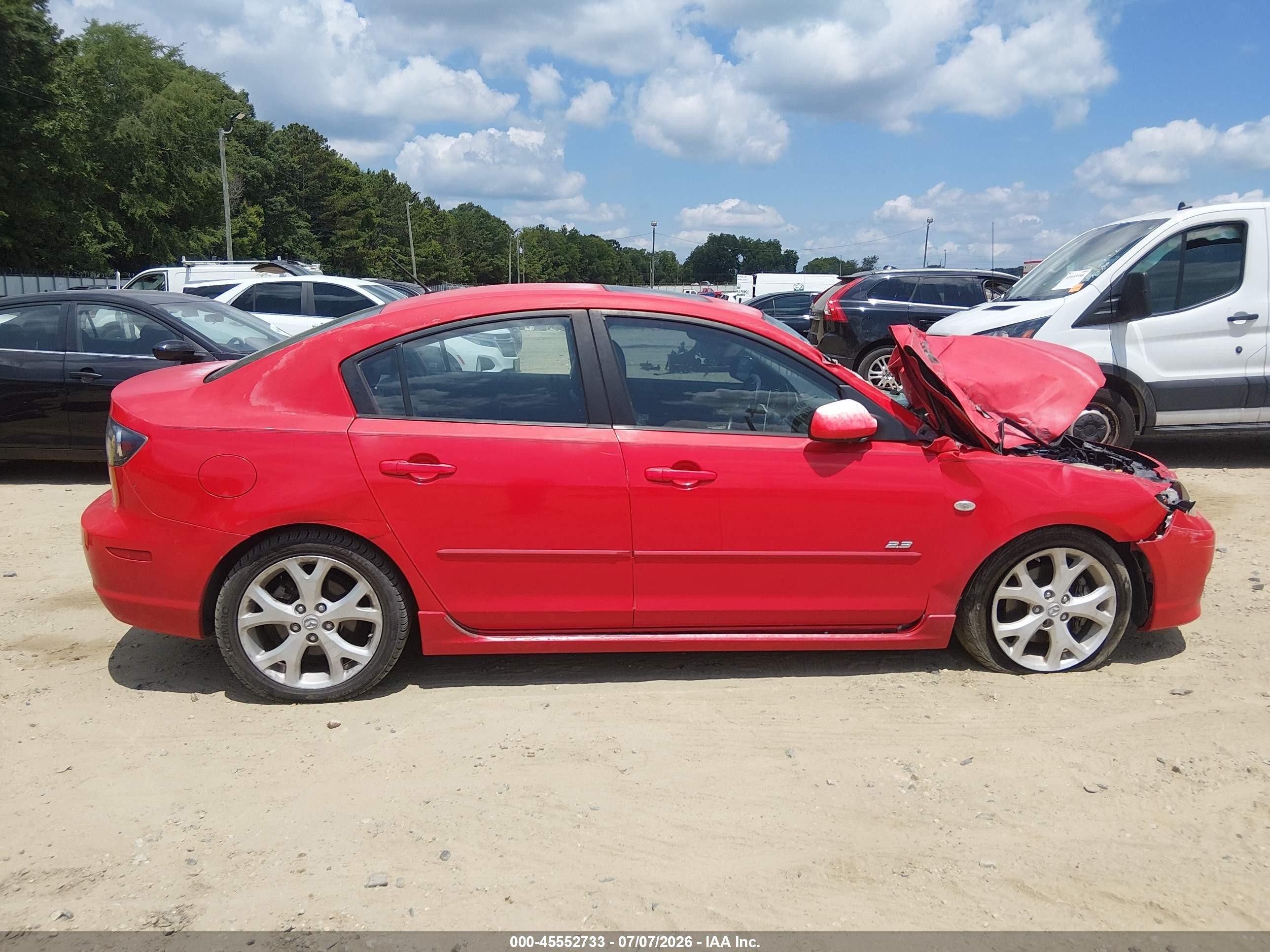 2007 Mazda Mazda3 S Touring Red vin: JM1BK323771654297