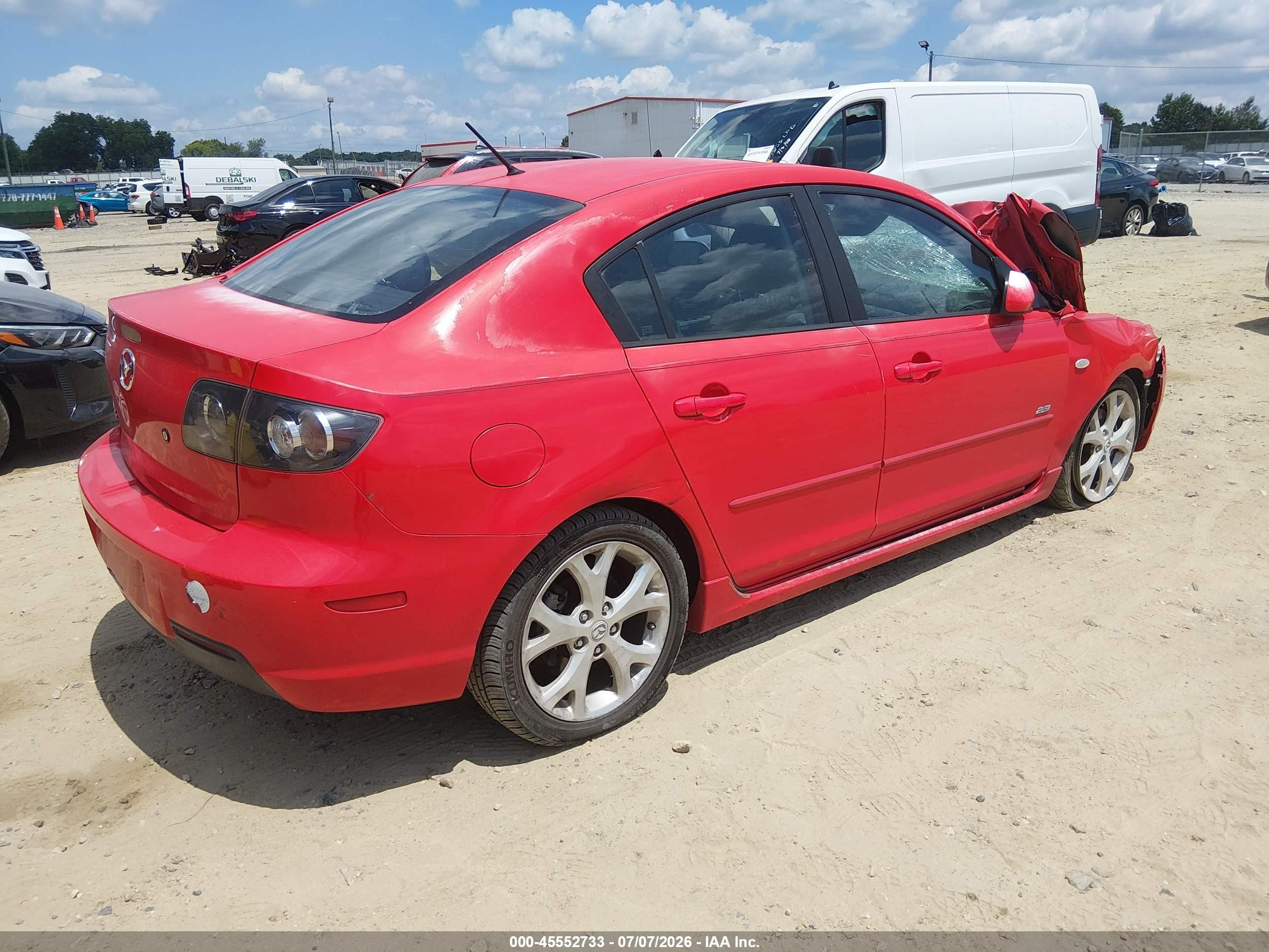 2007 Mazda Mazda3 S Touring Red vin: JM1BK323771654297