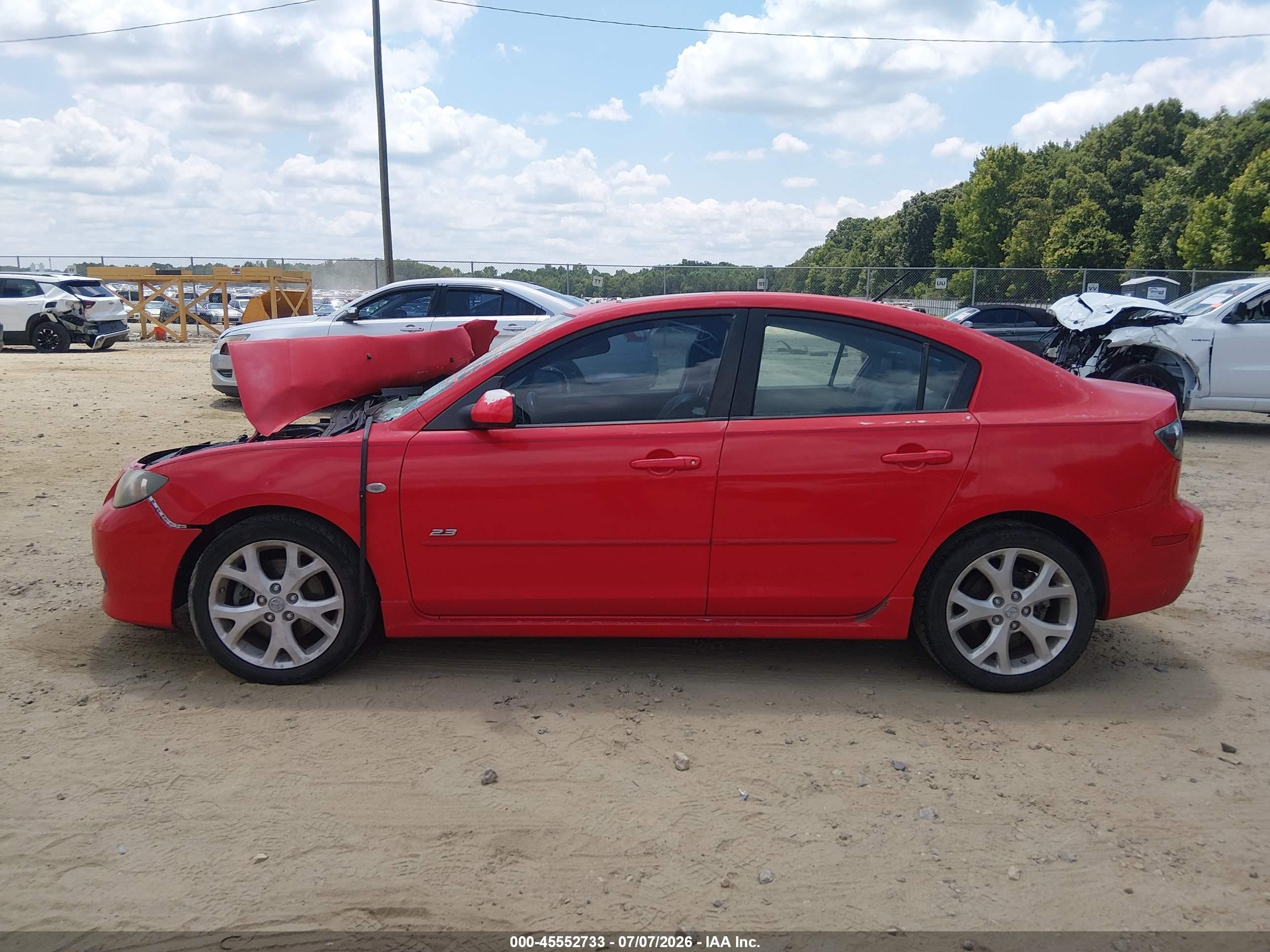 2007 Mazda Mazda3 S Touring Red vin: JM1BK323771654297