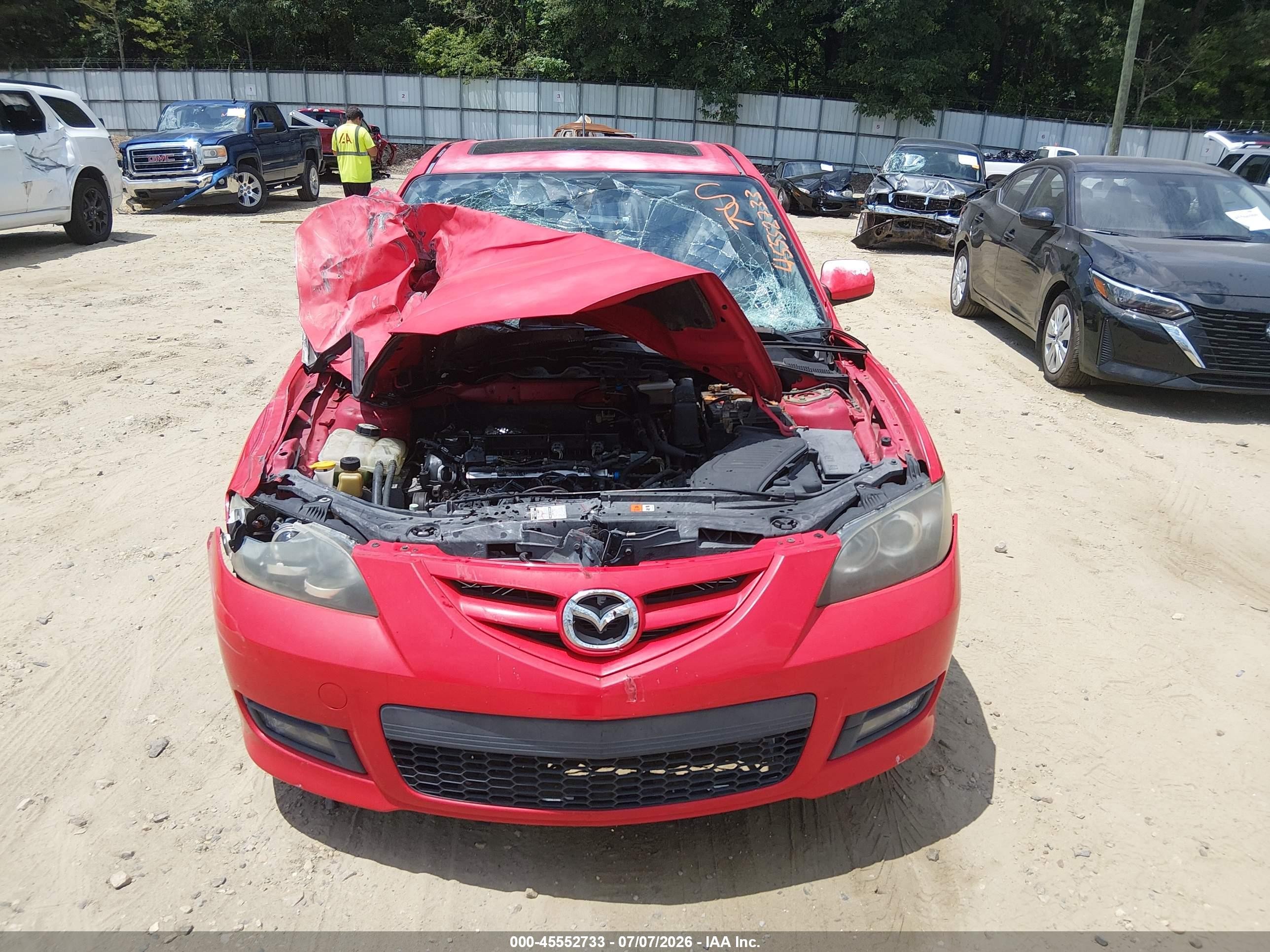 2007 Mazda Mazda3 S Touring Red vin: JM1BK323771654297