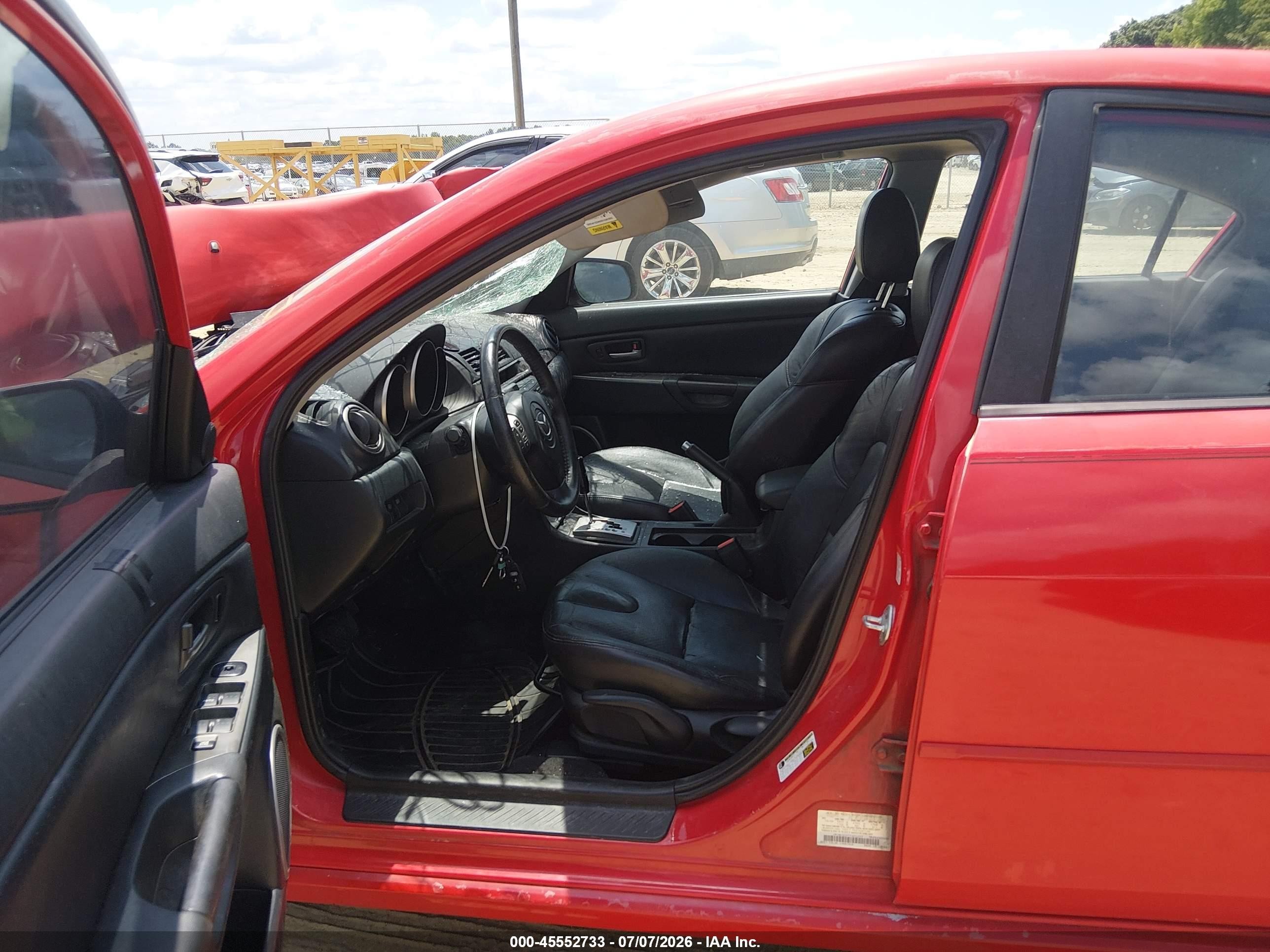 2007 Mazda Mazda3 S Touring Red vin: JM1BK323771654297