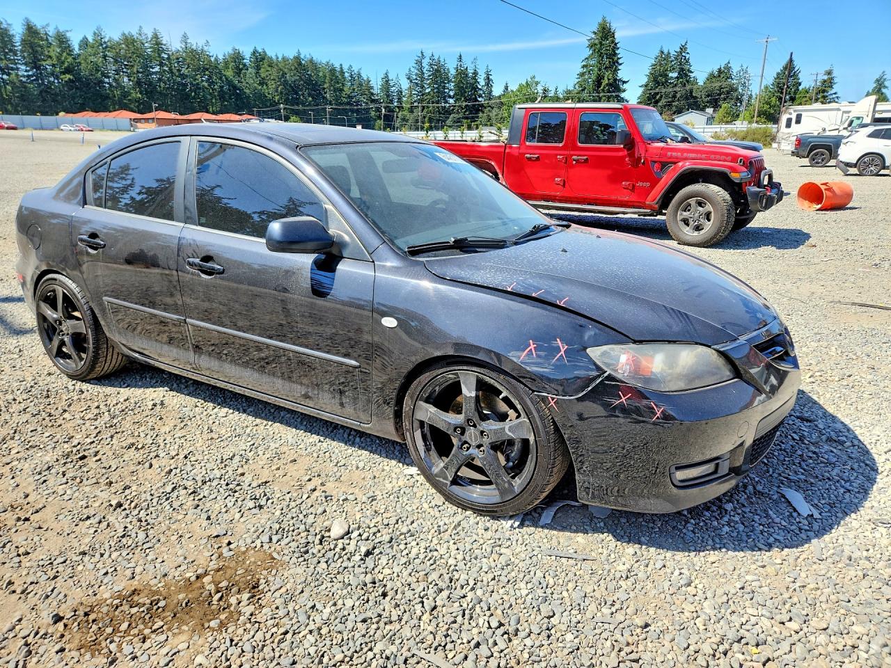 2007 Mazda 3 S Black vin: JM1BK323871660061