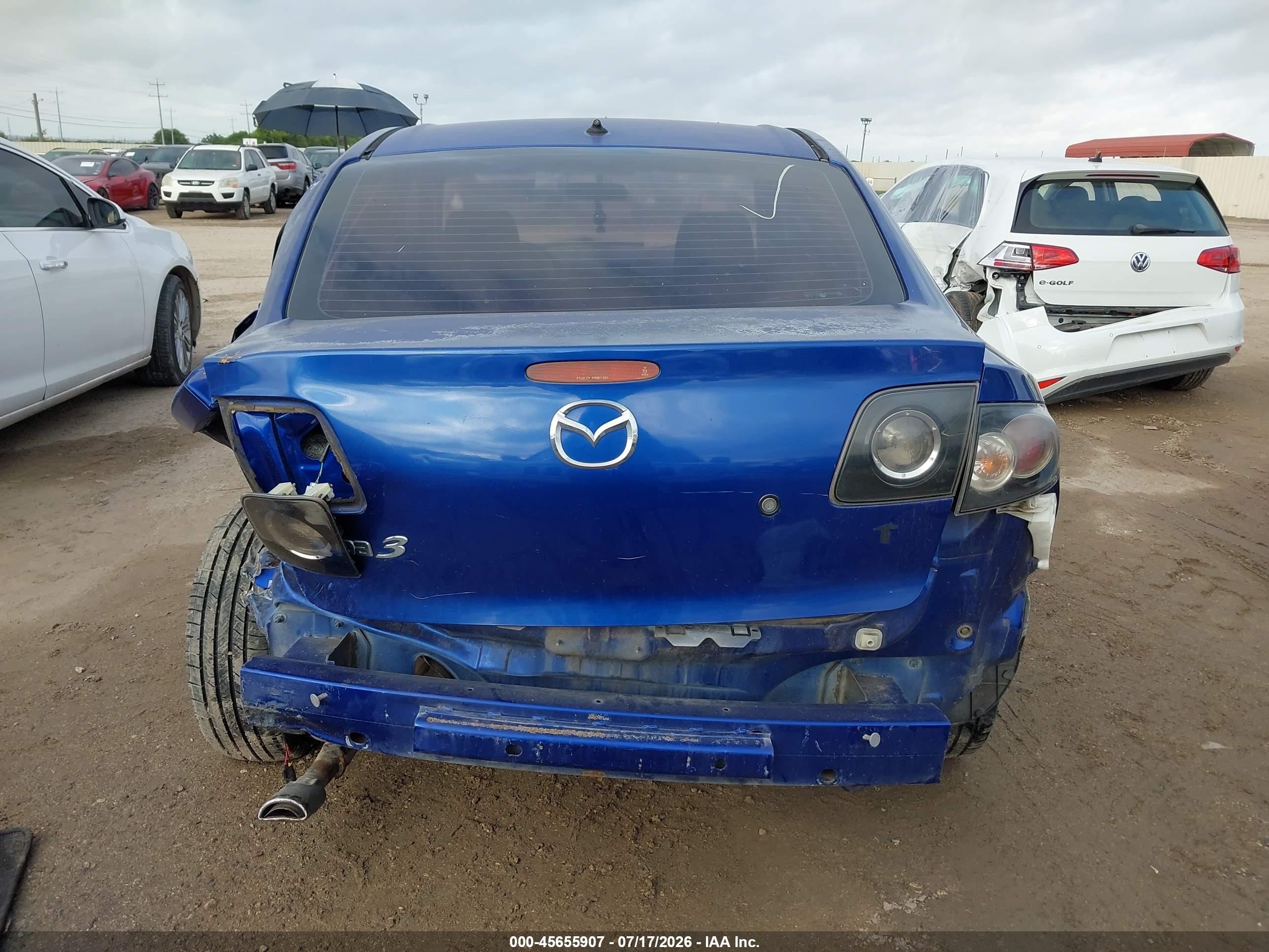 2007 Mazda Mazda3 S Sport Синий vin: JM1BK323971692131