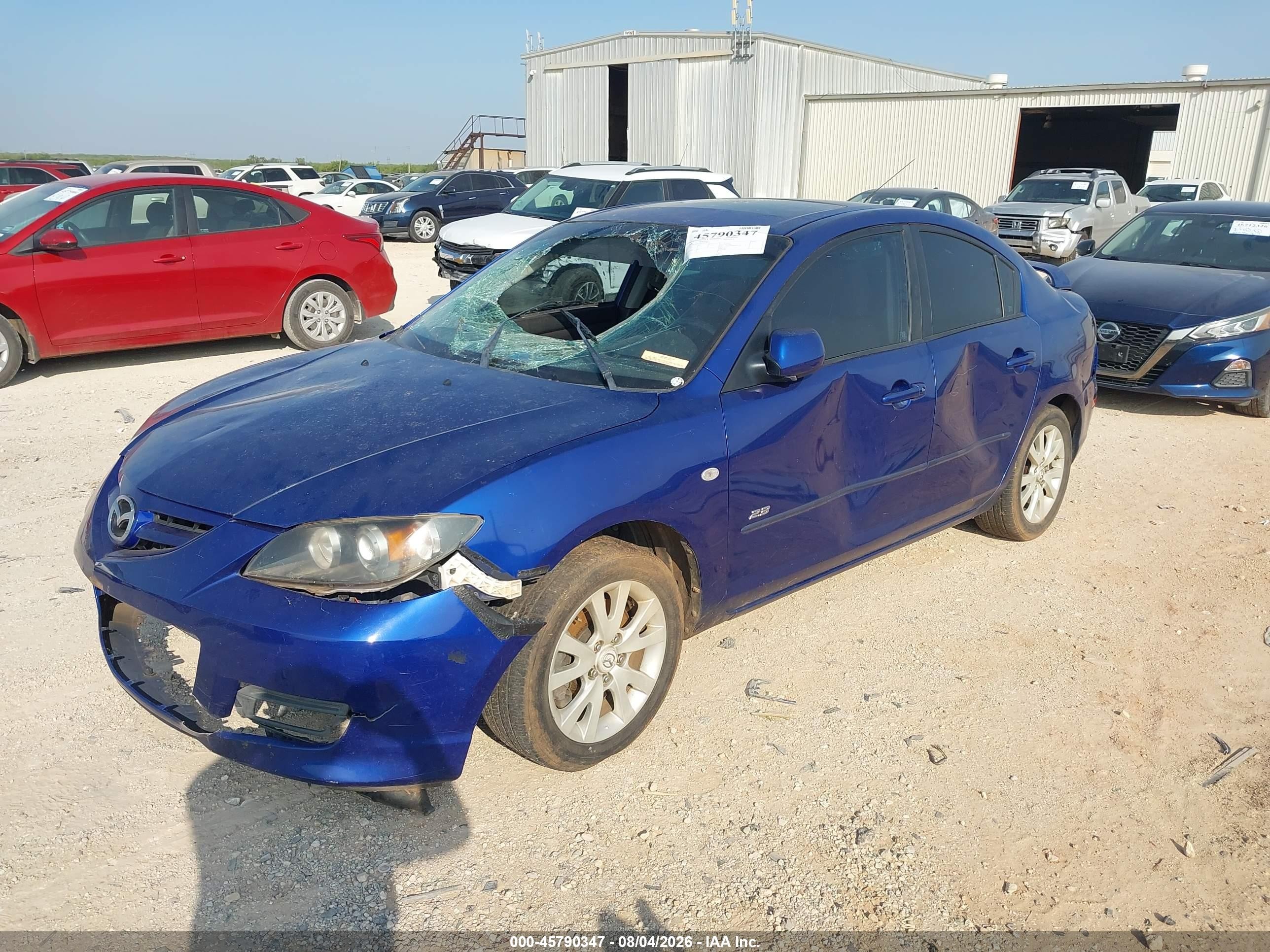 2008 Mazda Mazda3 S Sport Blue vin: JM1BK323981840182